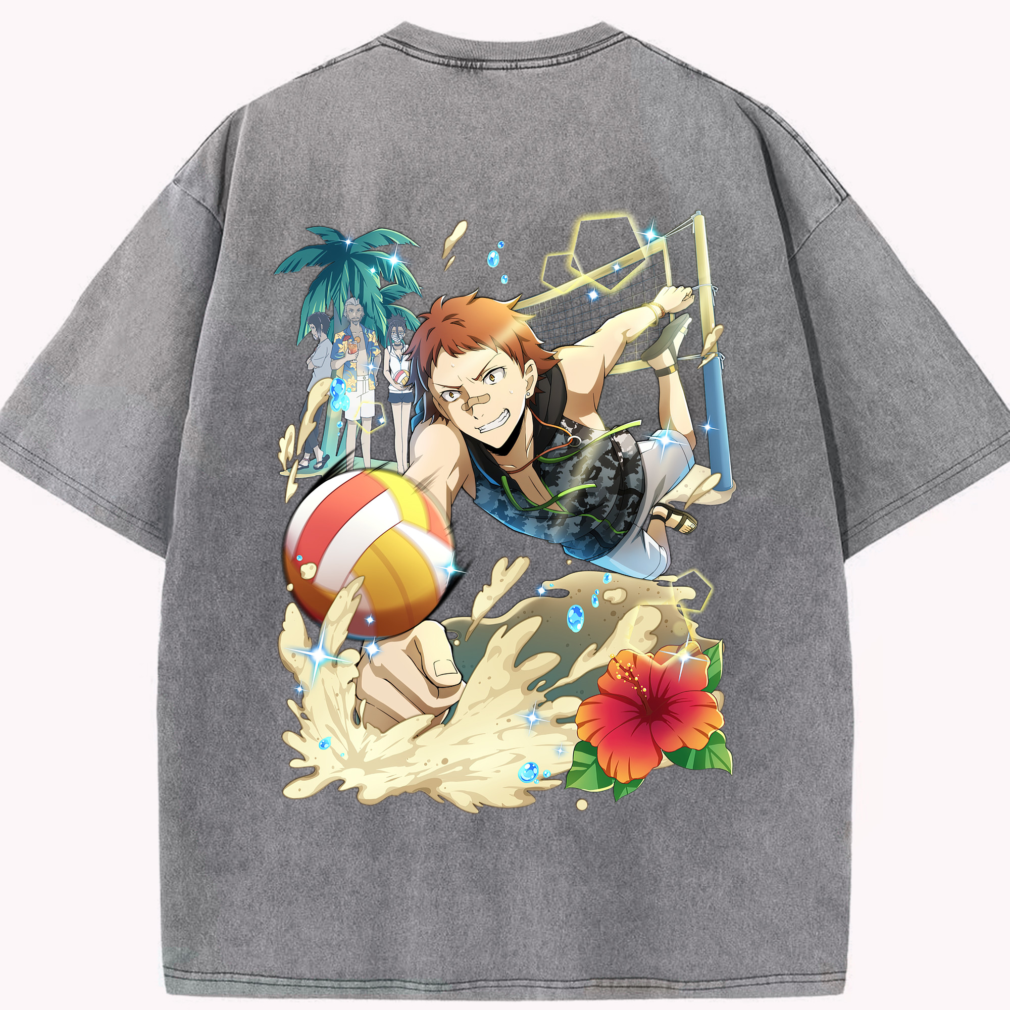 （画像用） 文豪ストレイドッグス Bungo Stray Dogs 綿100% ヴィンテージ風 半袖Tシャツ（背面プリント）