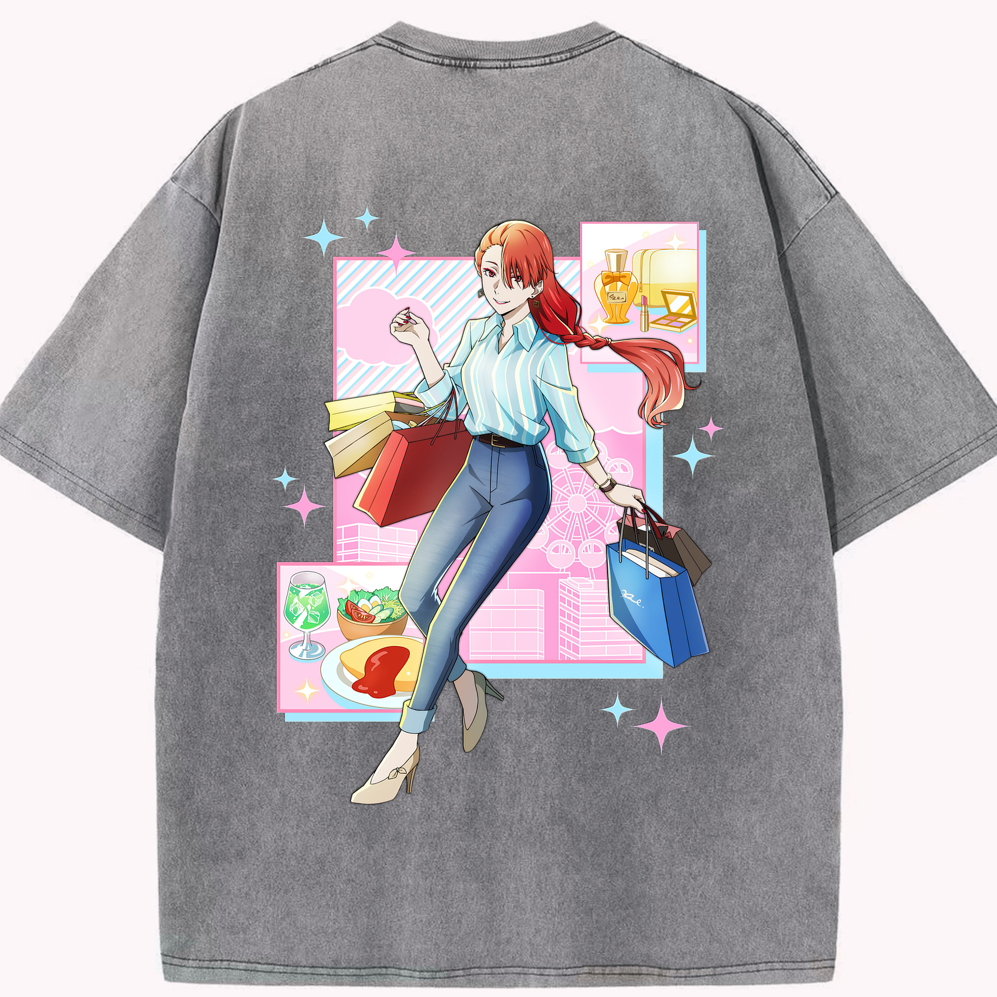 （画像用） 文豪ストレイドッグス Bungo Stray Dogs 綿100% ヴィンテージ風 半袖Tシャツ（背面プリント）