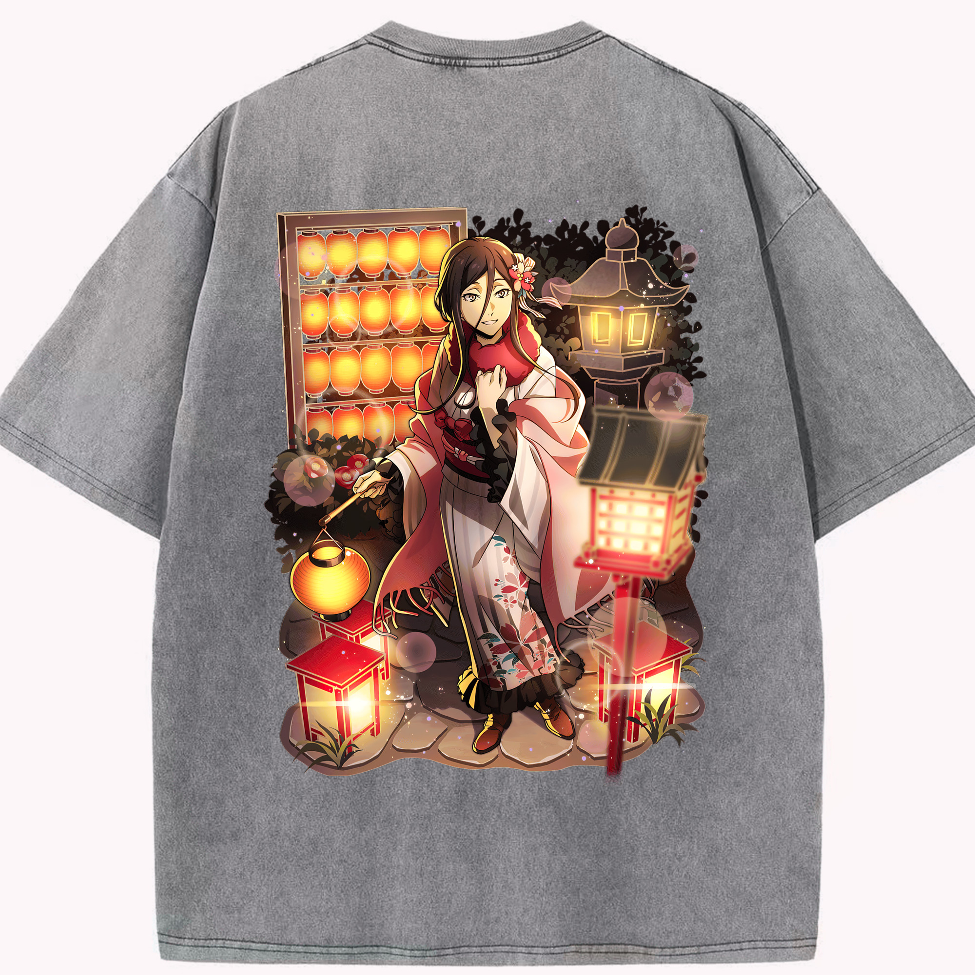 （画像用） 文豪ストレイドッグス Bungo Stray Dogs 綿100% ヴィンテージ風 半袖Tシャツ（背面プリント）