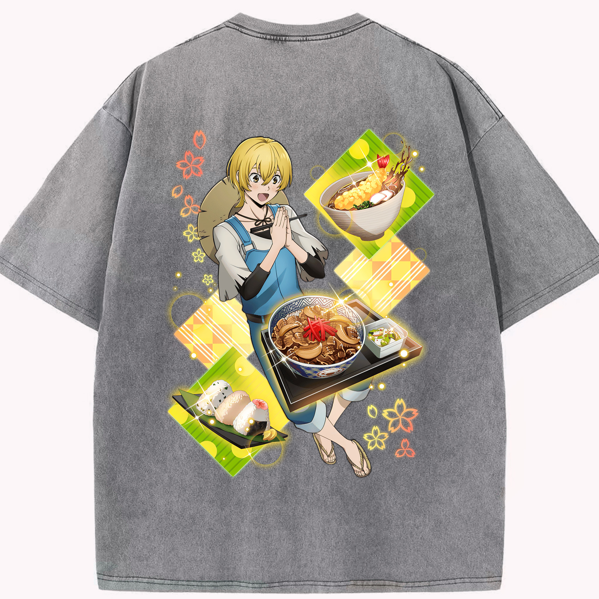 （画像用） 文豪ストレイドッグス Bungo Stray Dogs 綿100% ヴィンテージ風 半袖Tシャツ（背面プリント）
