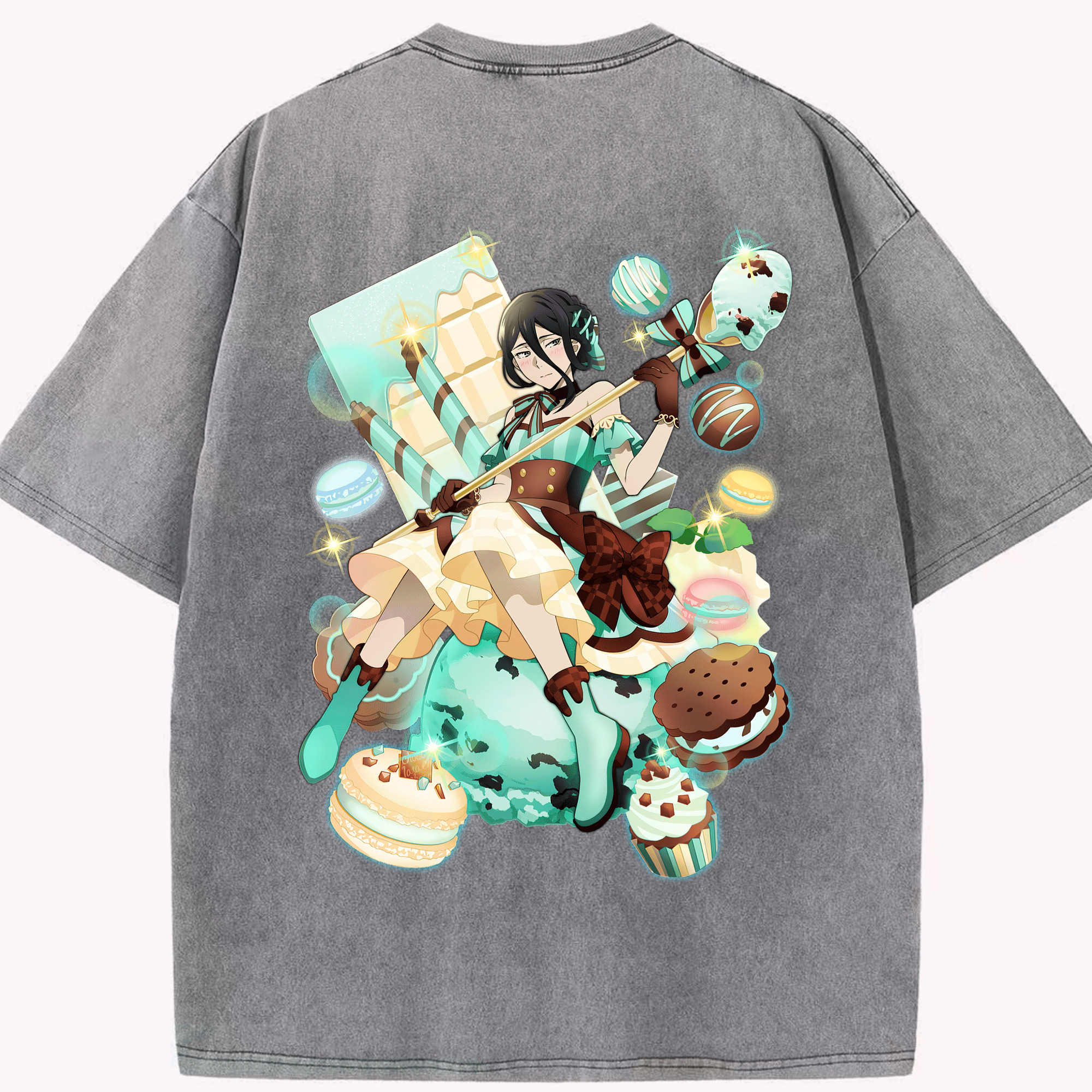 （画像用） 文豪ストレイドッグス Bungo Stray Dogs 綿100% ヴィンテージ風 半袖Tシャツ（背面プリント）