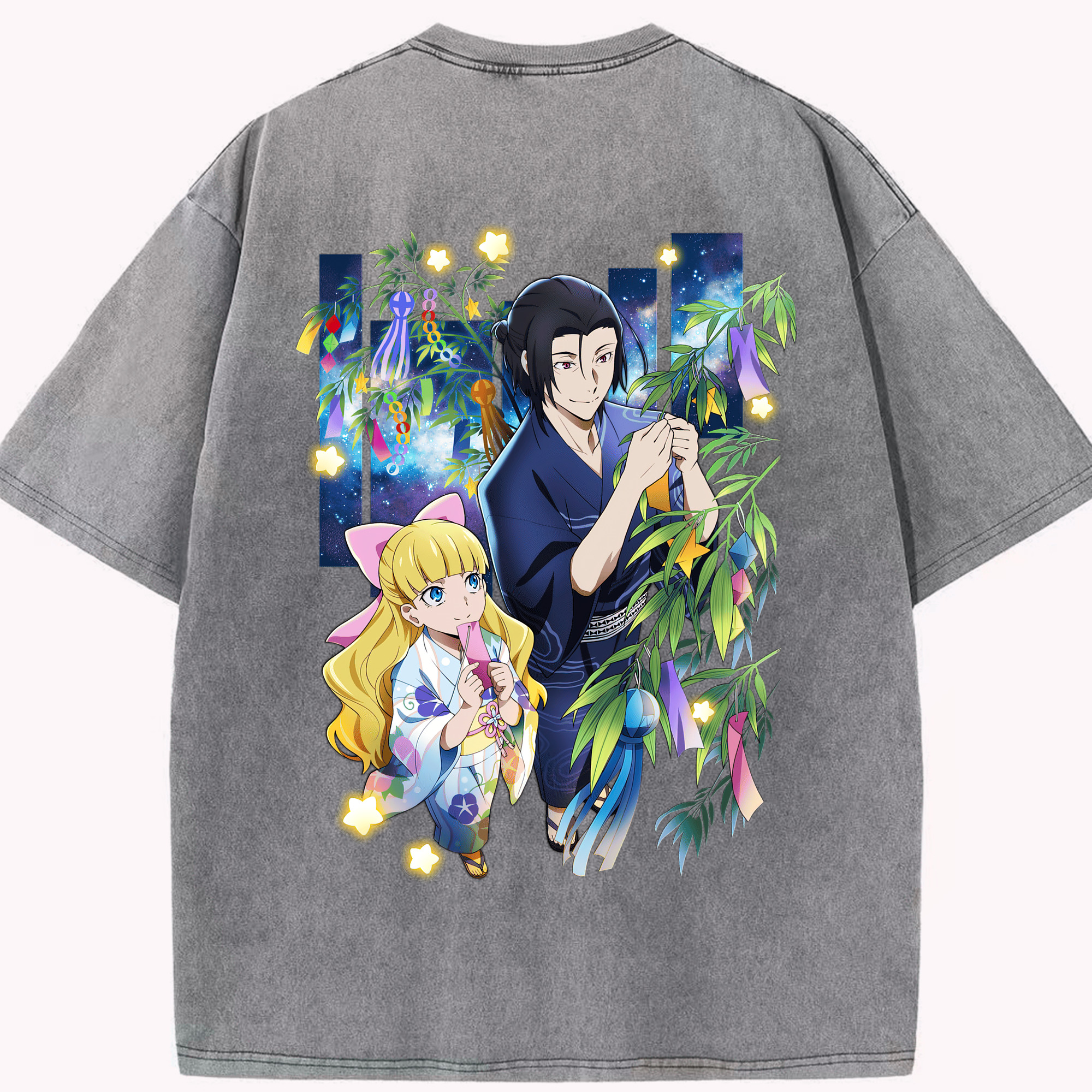 （画像用） 文豪ストレイドッグス Bungo Stray Dogs 綿100% ヴィンテージ風 半袖Tシャツ（背面プリント）