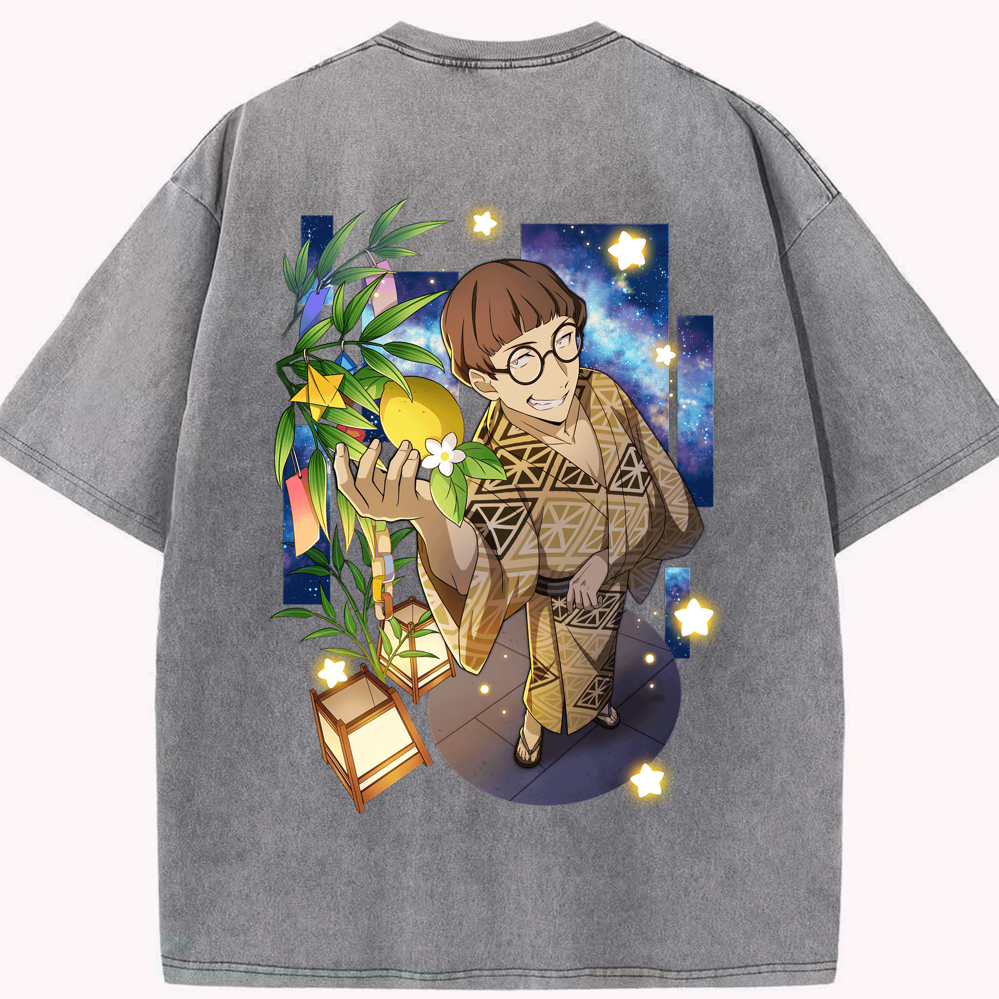 （画像用） 文豪ストレイドッグス Bungo Stray Dogs 綿100% ヴィンテージ風 半袖Tシャツ（背面プリント）