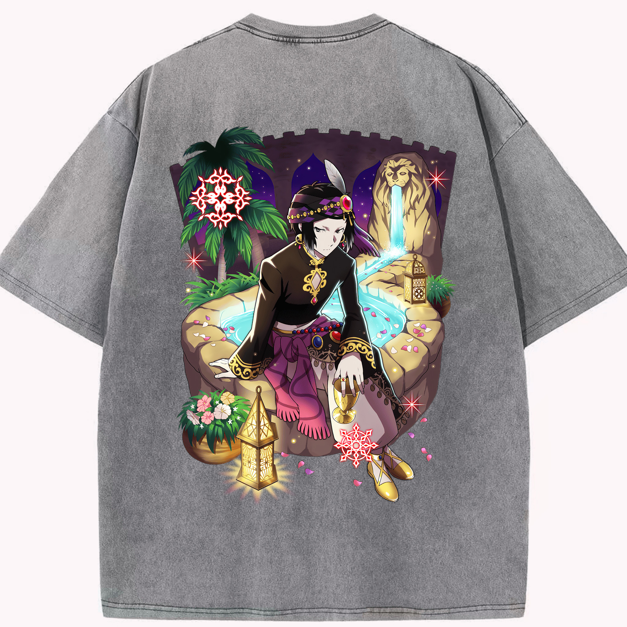 （画像用） 文豪ストレイドッグス Bungo Stray Dogs 綿100% ヴィンテージ風 半袖Tシャツ（背面プリント）