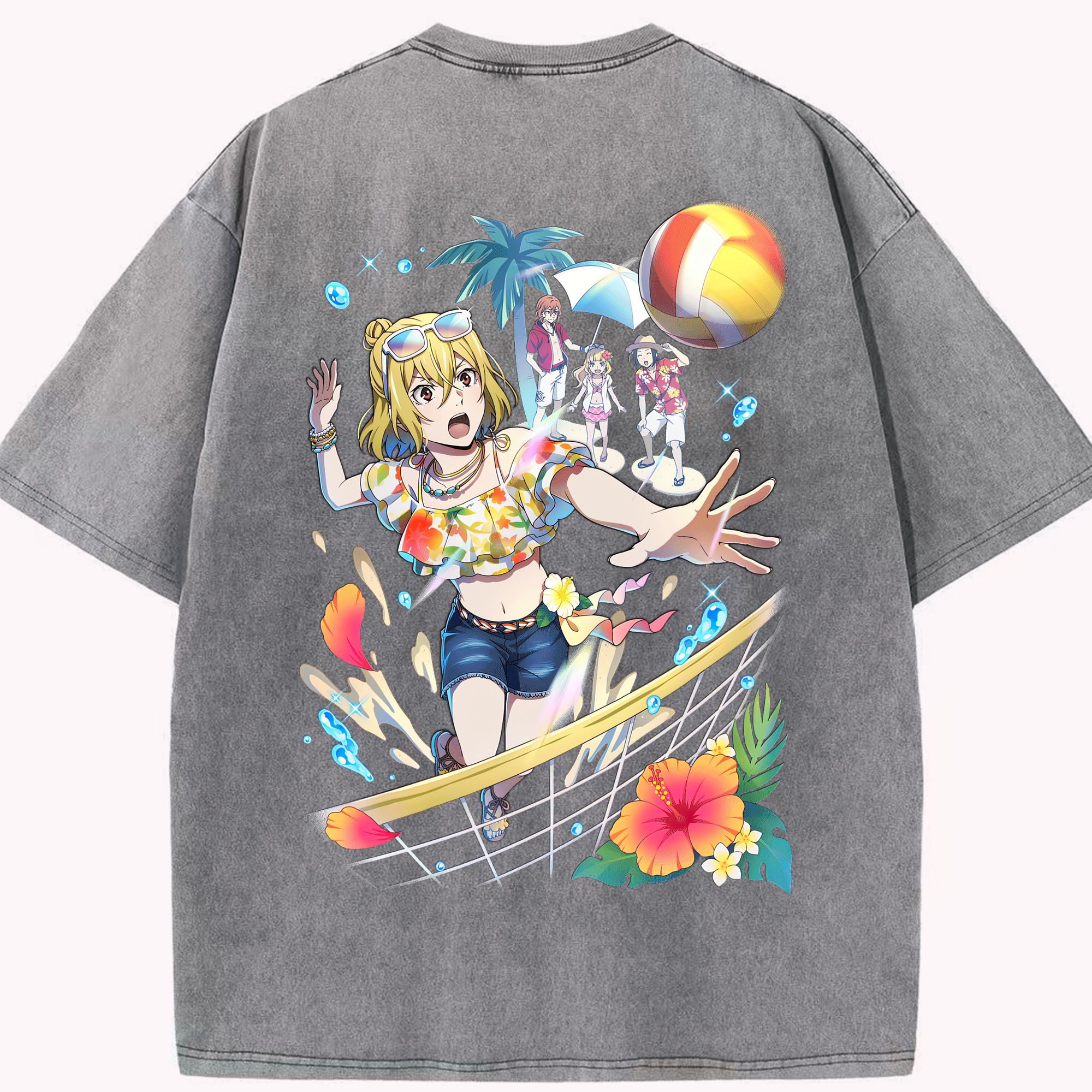 （画像用） 文豪ストレイドッグス Bungo Stray Dogs 綿100% ヴィンテージ風 半袖Tシャツ（背面プリント）
