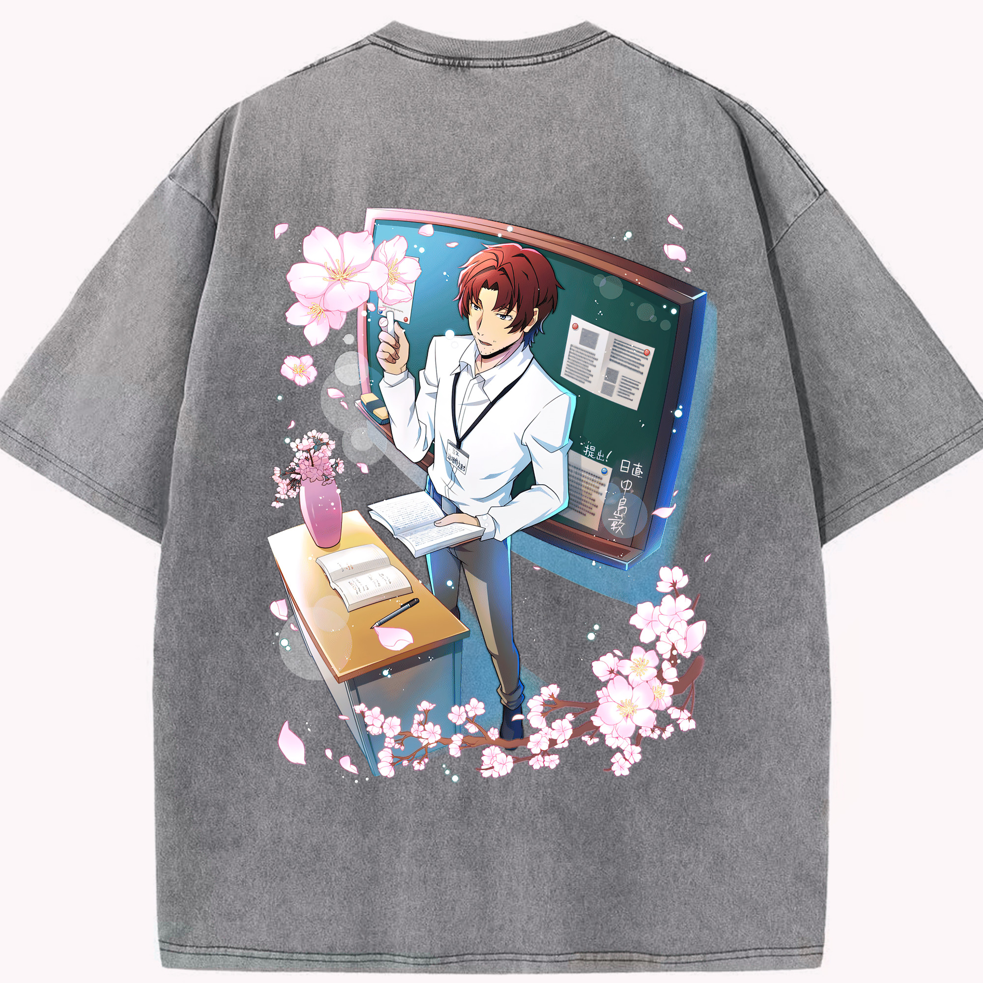 （画像用） 文豪ストレイドッグス Bungo Stray Dogs 綿100% ヴィンテージ風 半袖Tシャツ（背面プリント）