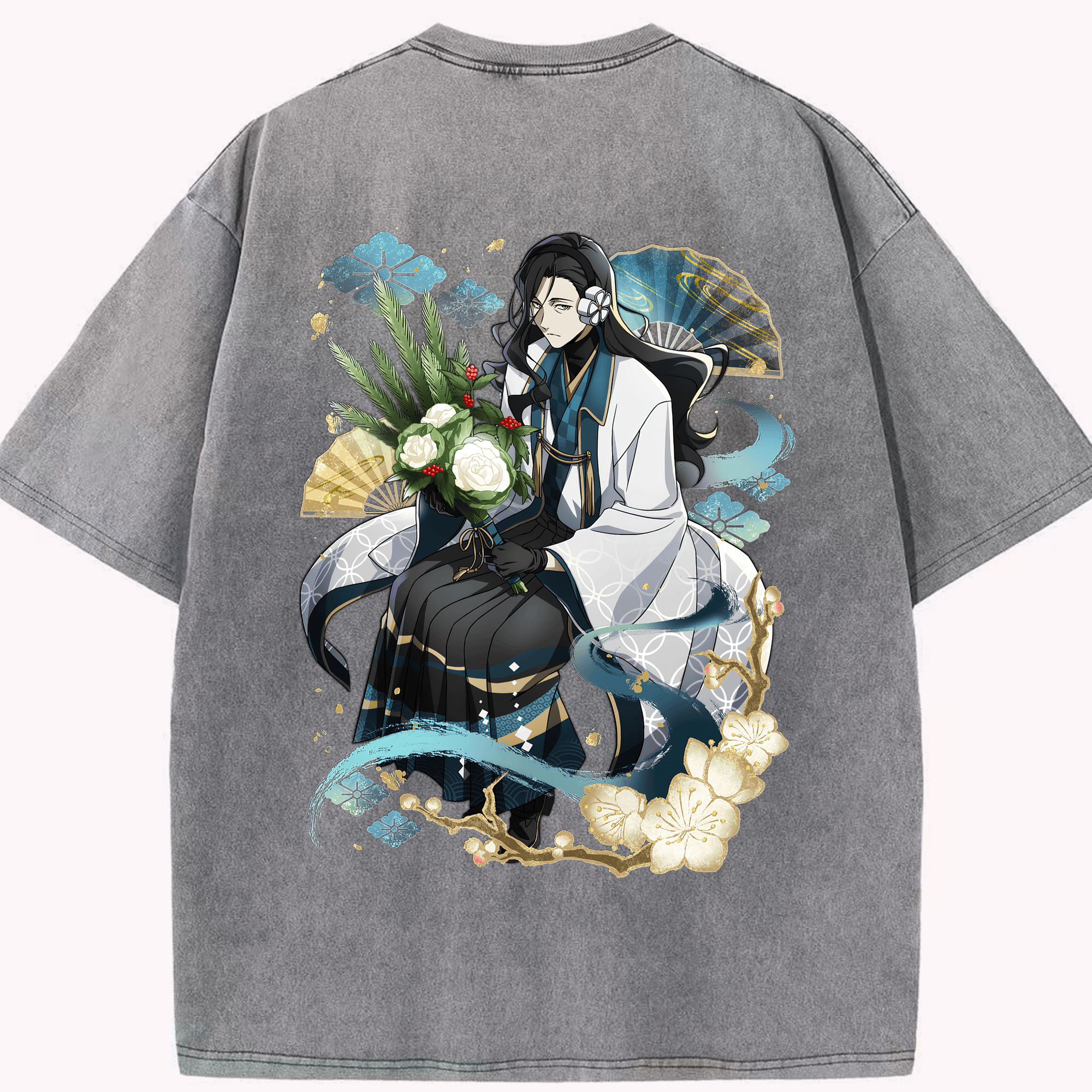 （画像用） 文豪ストレイドッグス Bungo Stray Dogs 綿100% ヴィンテージ風 半袖Tシャツ（背面プリント）