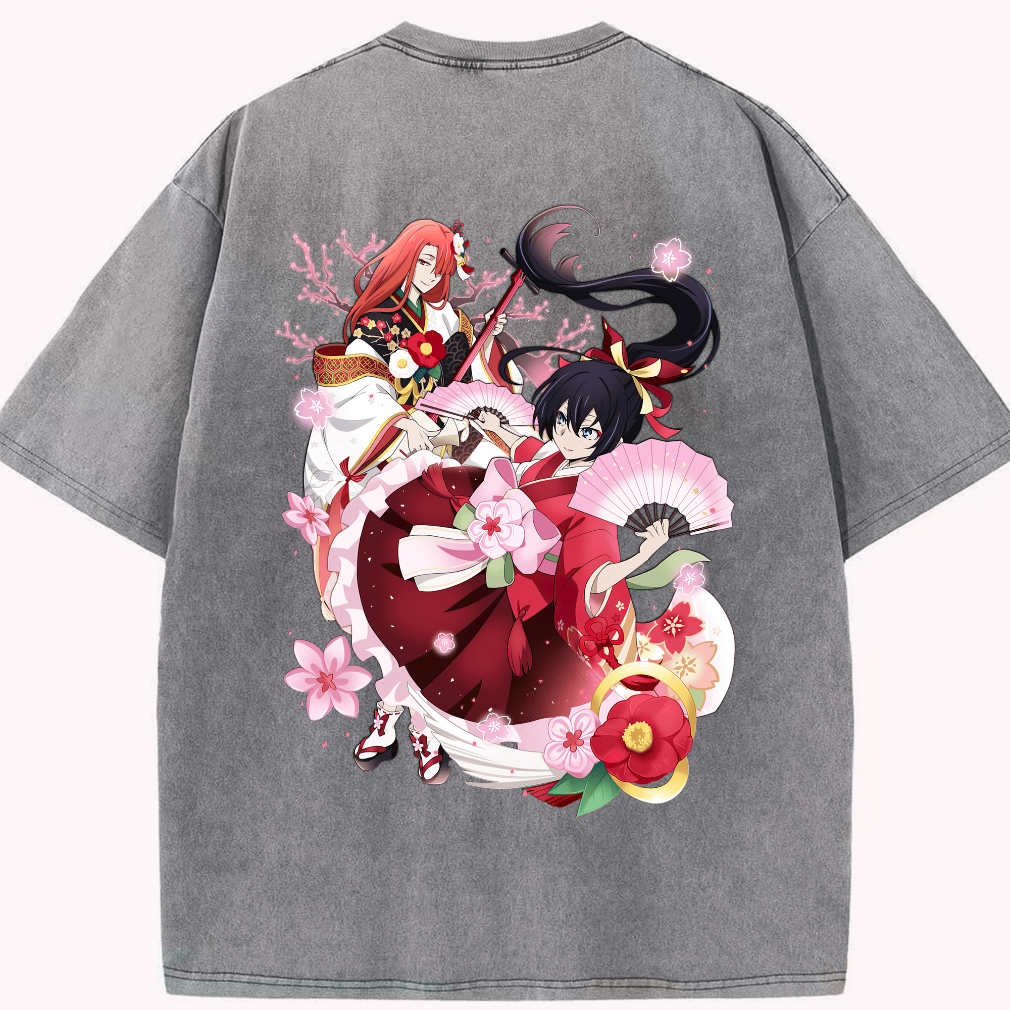 （画像用） 文豪ストレイドッグス Bungo Stray Dogs 綿100% ヴィンテージ風 半袖Tシャツ（背面プリント）