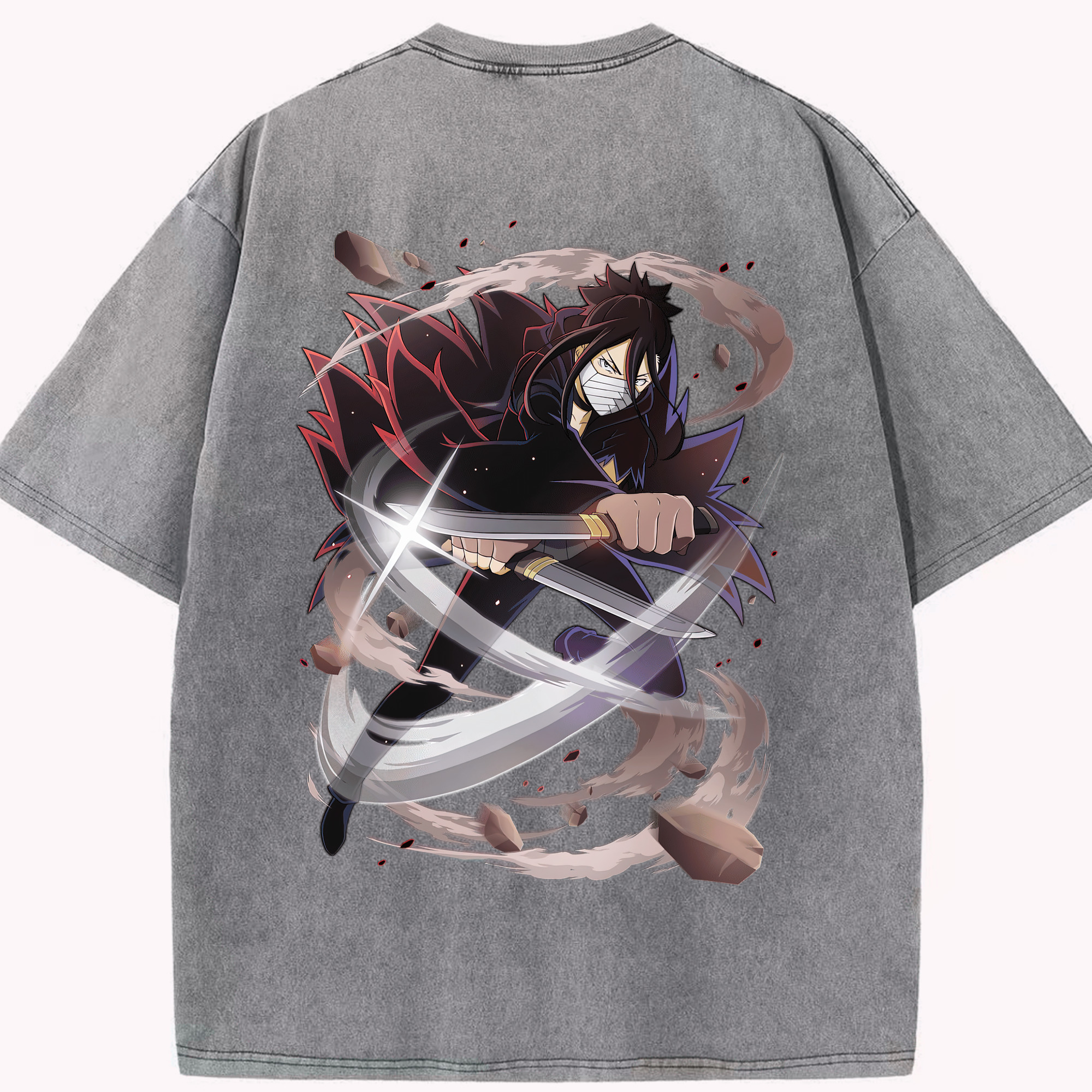（画像用） 文豪ストレイドッグス Bungo Stray Dogs 綿100% ヴィンテージ風 半袖Tシャツ（背面プリント）