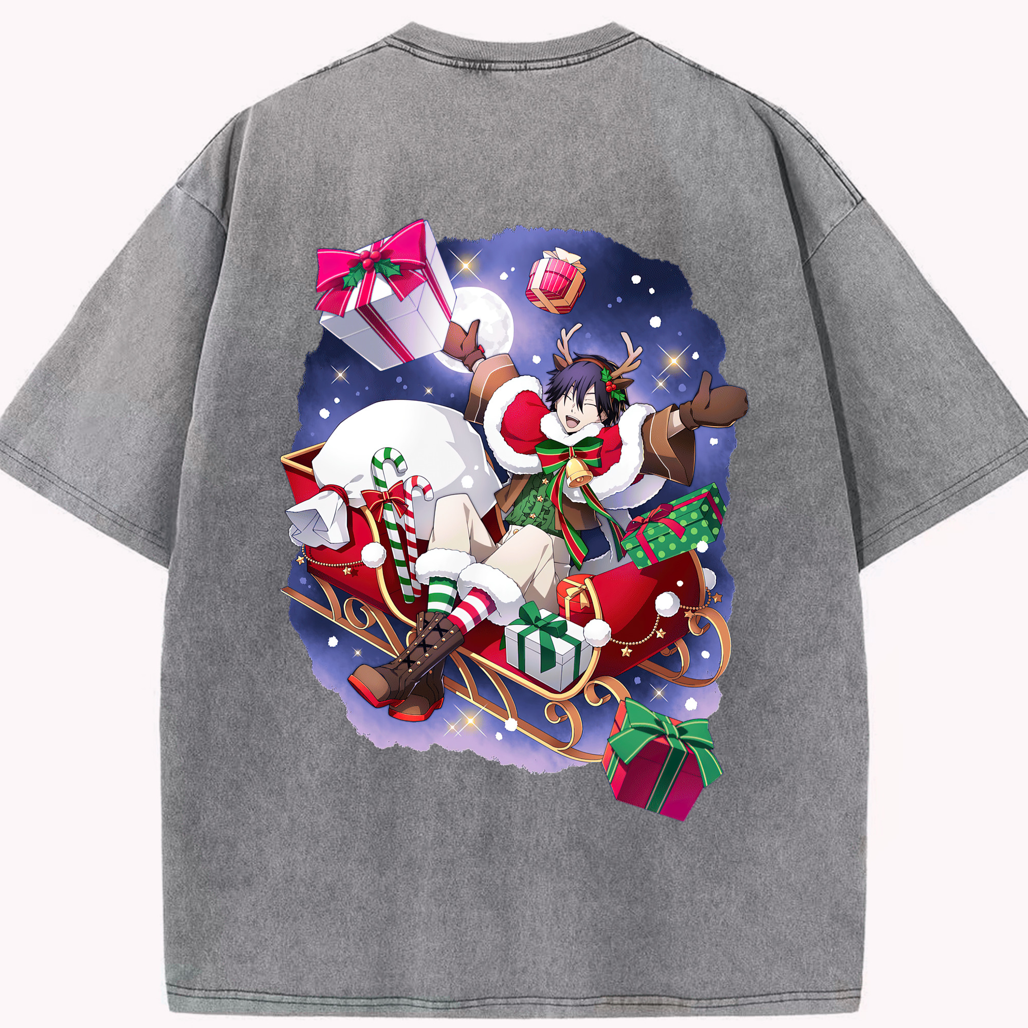 （画像用） 文豪ストレイドッグス Bungo Stray Dogs 綿100% ヴィンテージ風 半袖Tシャツ（背面プリント）