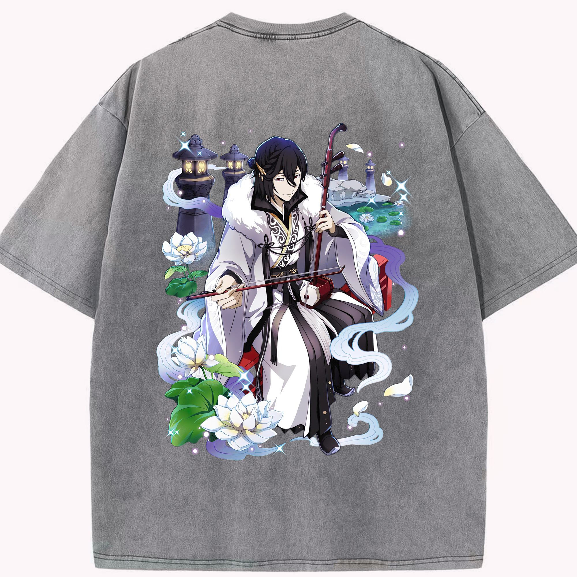 （画像用） 文豪ストレイドッグス Bungo Stray Dogs 綿100% ヴィンテージ風 半袖Tシャツ（背面プリント）