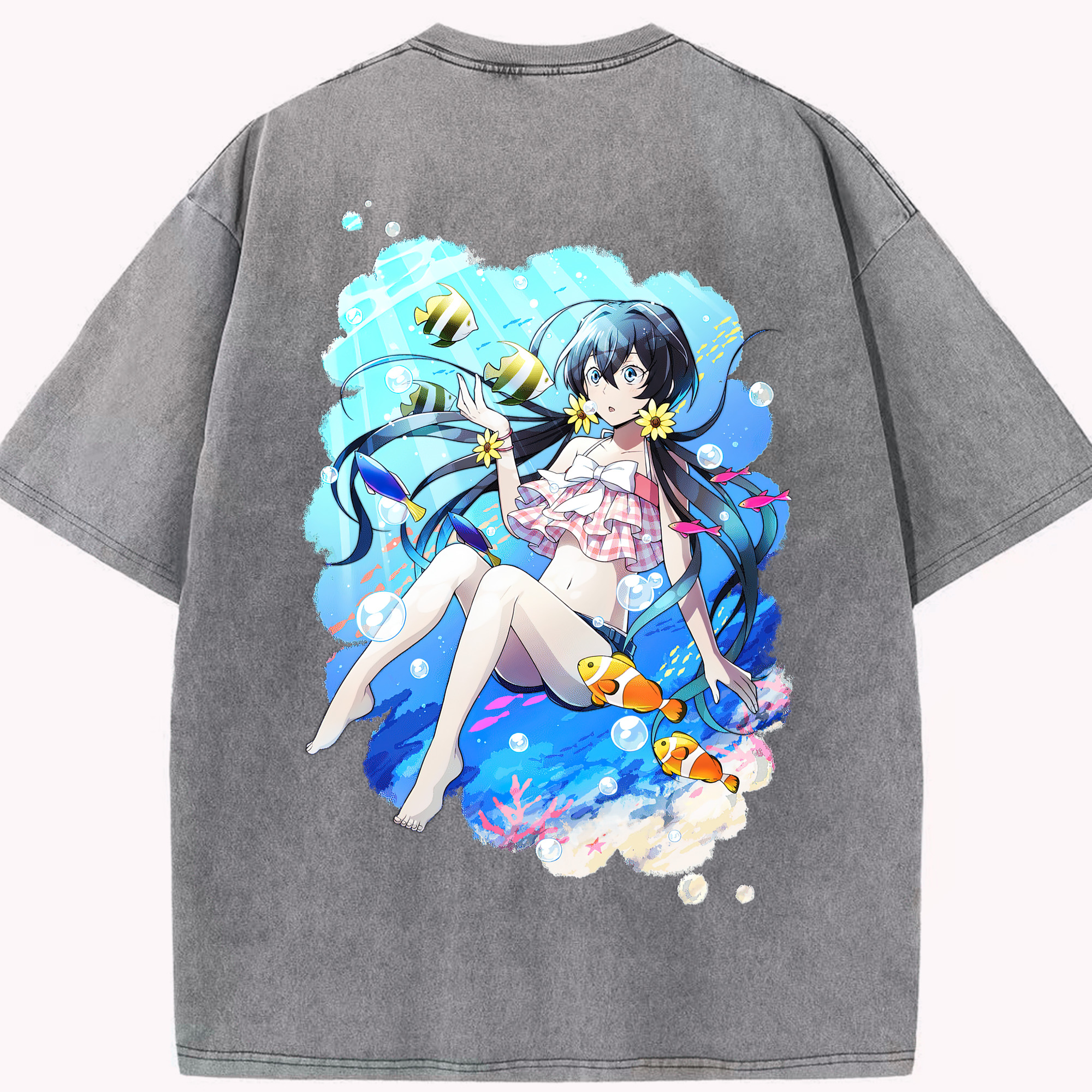 （画像用） 文豪ストレイドッグス Bungo Stray Dogs 綿100% ヴィンテージ風 半袖Tシャツ（背面プリント）