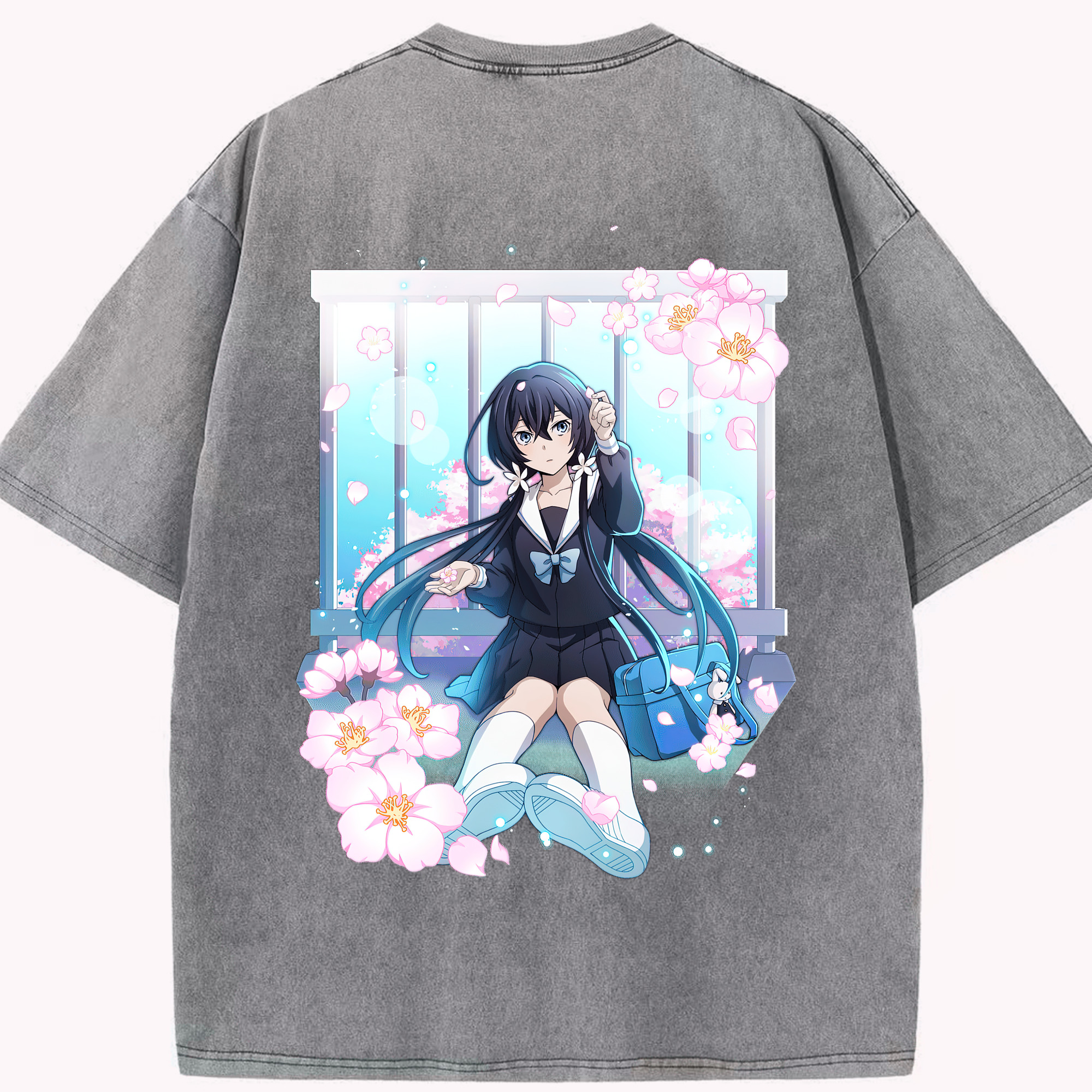 （画像用） 文豪ストレイドッグス Bungo Stray Dogs 綿100% ヴィンテージ風 半袖Tシャツ（背面プリント）