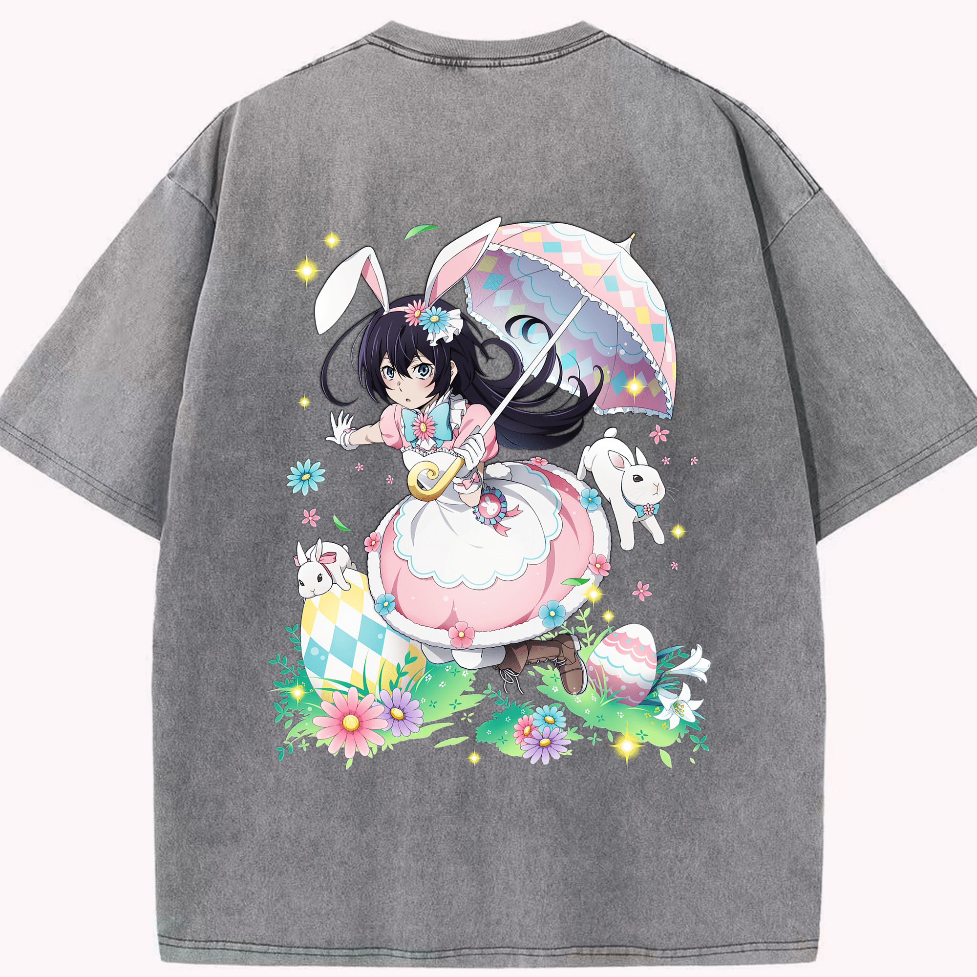 （画像用） 文豪ストレイドッグス Bungo Stray Dogs 綿100% ヴィンテージ風 半袖Tシャツ（背面プリント）