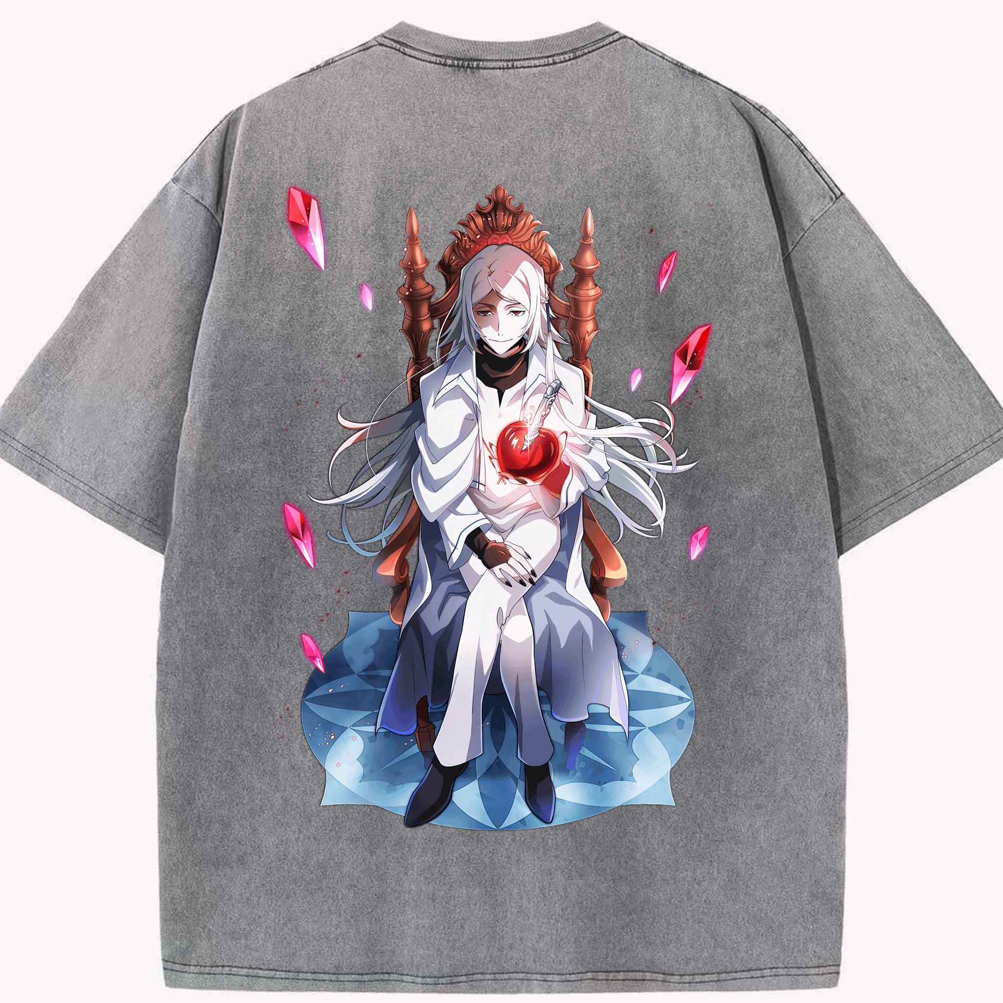 （画像用） 文豪ストレイドッグス Bungo Stray Dogs 綿100% ヴィンテージ風 半袖Tシャツ（背面プリント）