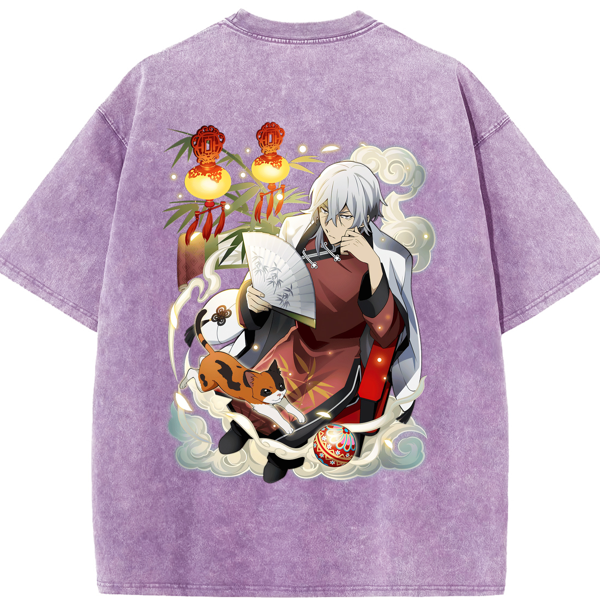 （画像用） 文豪ストレイドッグス Bungo Stray Dogs 綿100% ヴィンテージ風 半袖Tシャツ（背面プリント）
