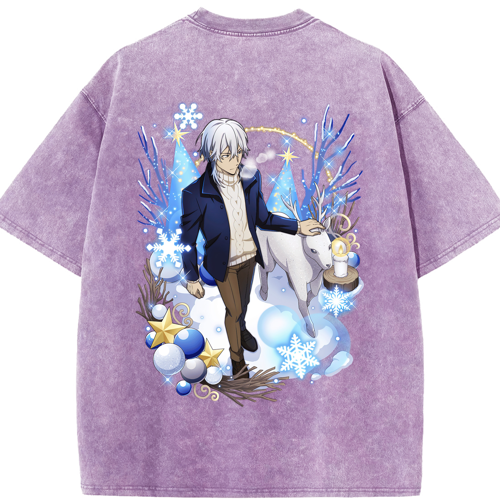 （画像用） 文豪ストレイドッグス Bungo Stray Dogs 綿100% ヴィンテージ風 半袖Tシャツ（背面プリント）