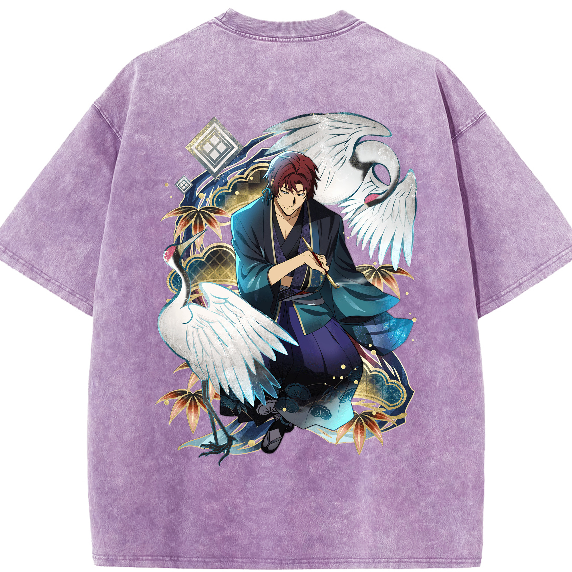 （画像用） 文豪ストレイドッグス Bungo Stray Dogs 綿100% ヴィンテージ風 半袖Tシャツ（背面プリント）