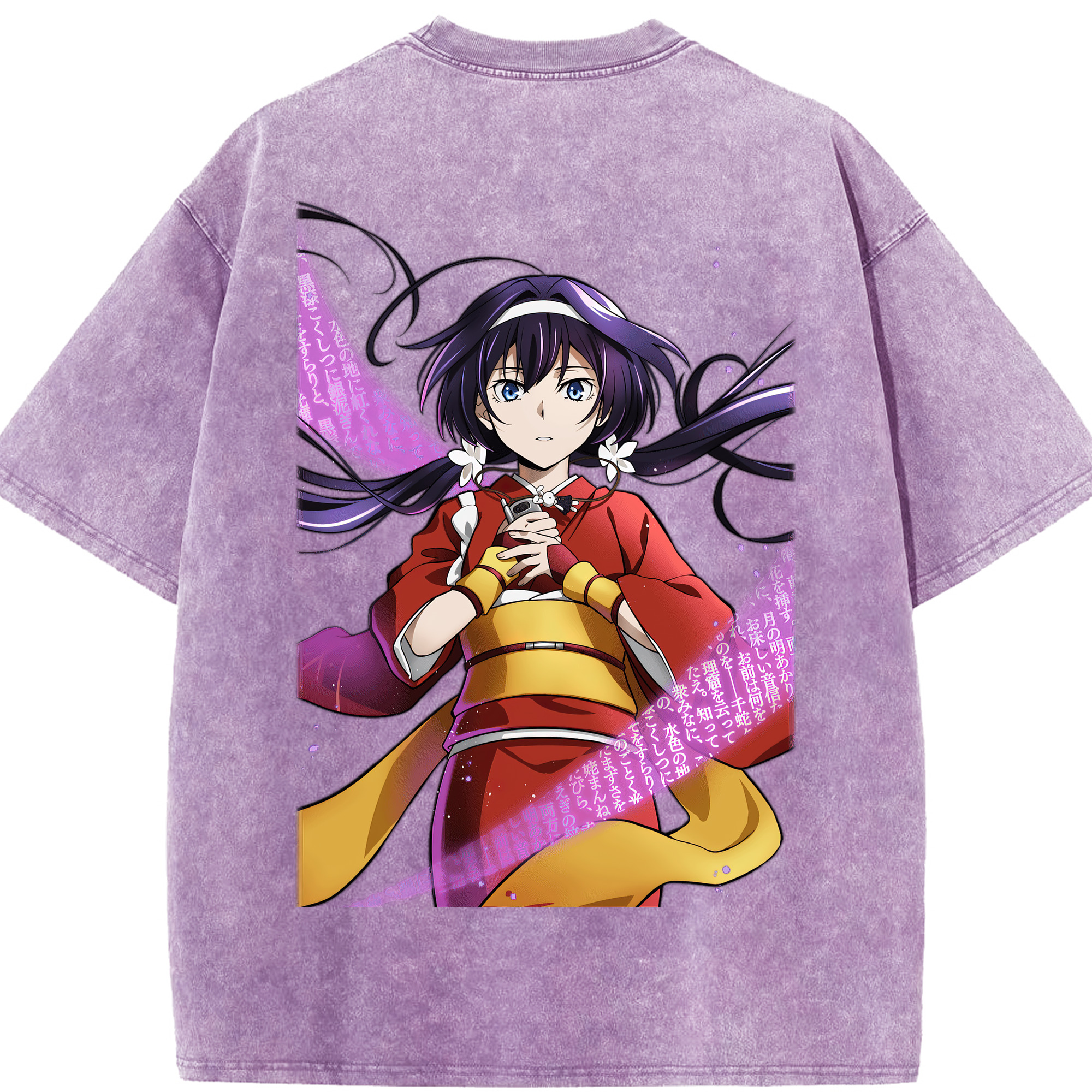 （画像用） 文豪ストレイドッグス Bungo Stray Dogs 綿100% ヴィンテージ風 半袖Tシャツ（背面プリント）