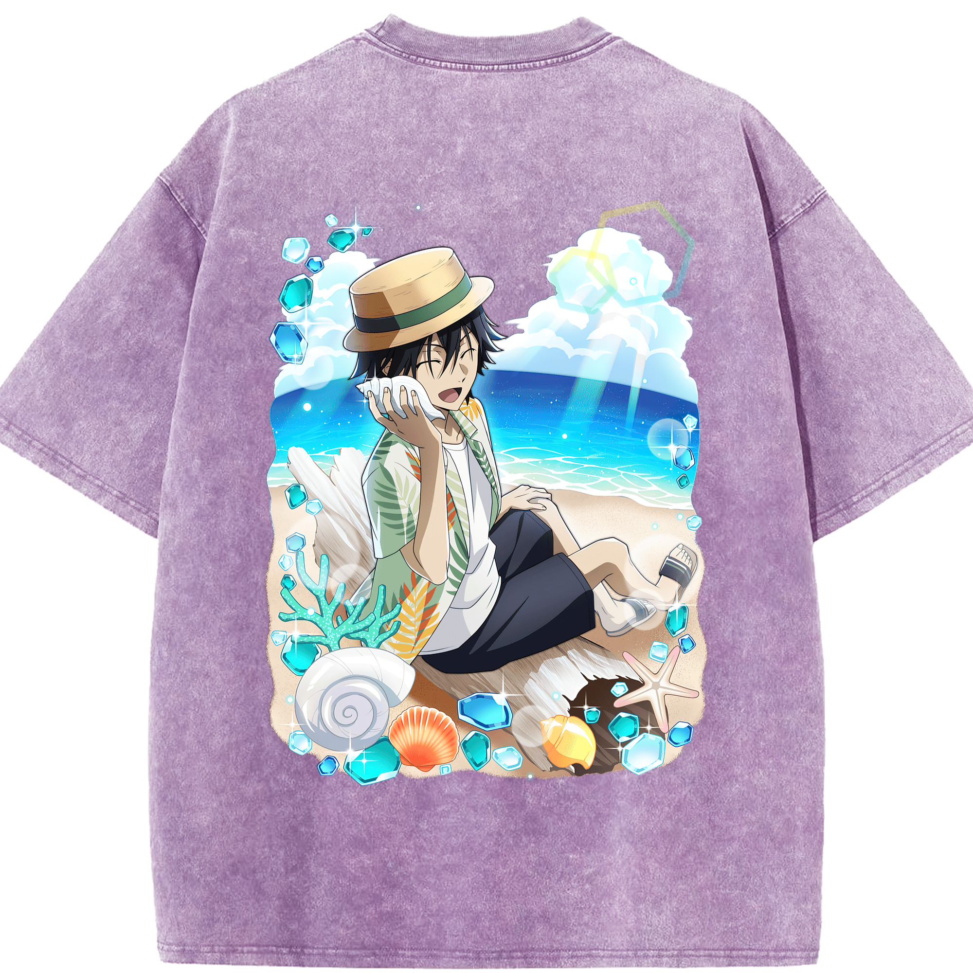 （画像用） 文豪ストレイドッグス Bungo Stray Dogs 綿100% ヴィンテージ風 半袖Tシャツ（背面プリント）