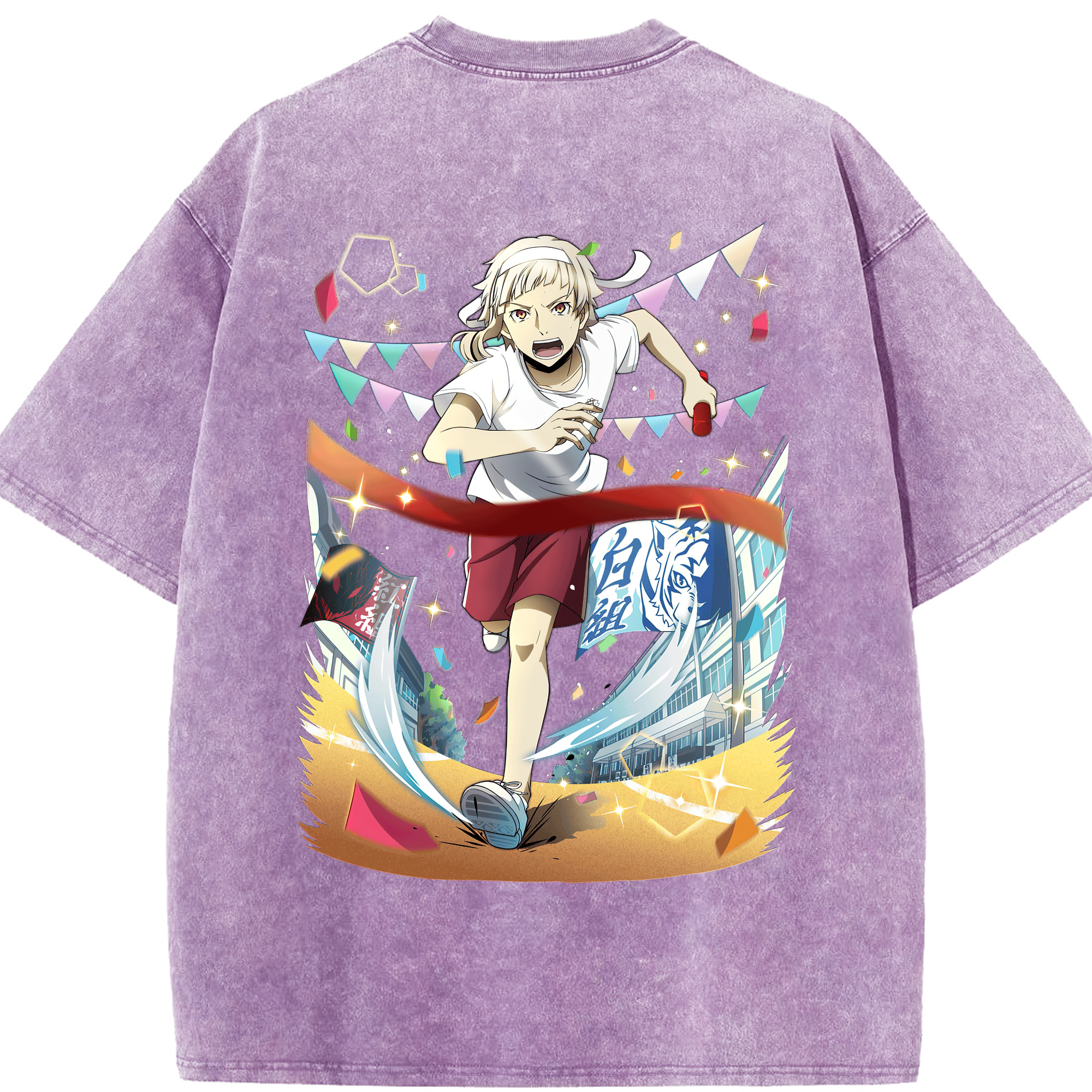（画像用） 文豪ストレイドッグス Bungo Stray Dogs 綿100% ヴィンテージ風 半袖Tシャツ（背面プリント）