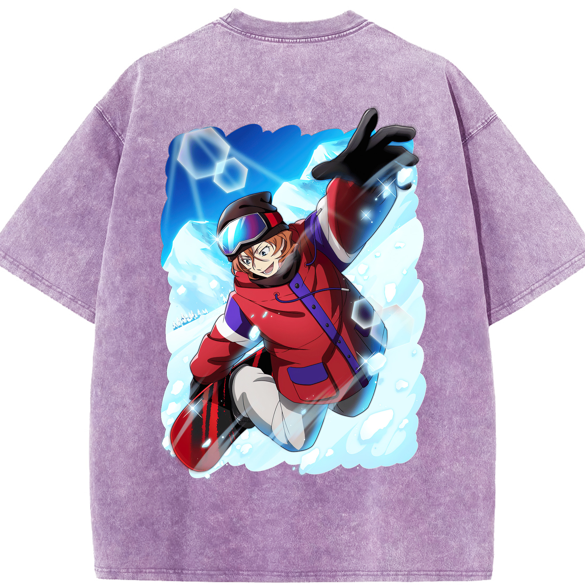 （画像用） 文豪ストレイドッグス Bungo Stray Dogs 綿100% ヴィンテージ風 半袖Tシャツ（背面プリント）
