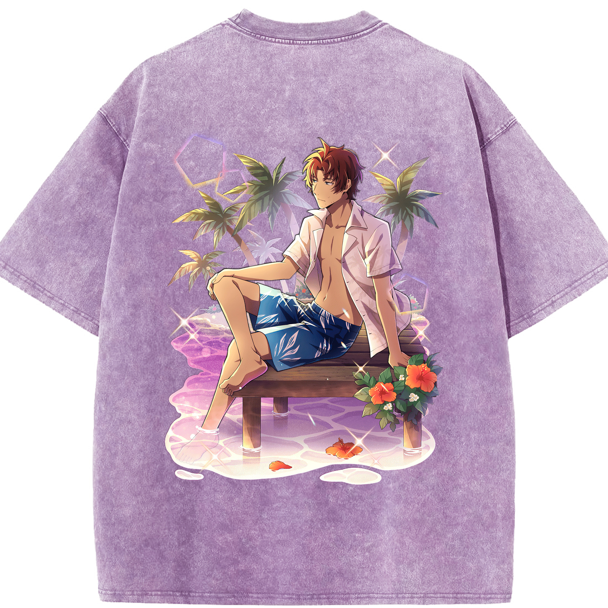 （画像用） 文豪ストレイドッグス Bungo Stray Dogs 綿100% ヴィンテージ風 半袖Tシャツ（背面プリント）