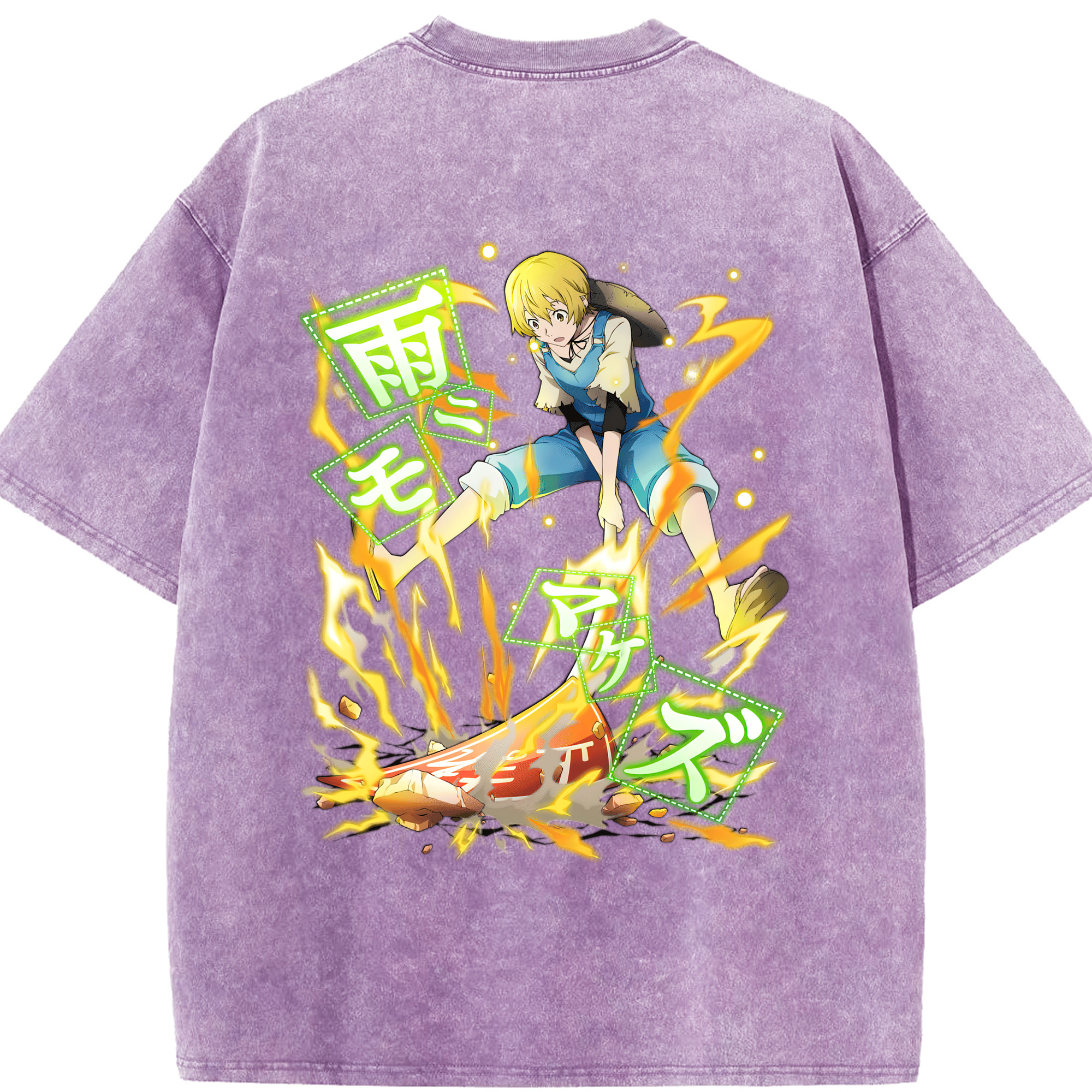 （画像用） 文豪ストレイドッグス Bungo Stray Dogs 綿100% ヴィンテージ風 半袖Tシャツ（背面プリント）