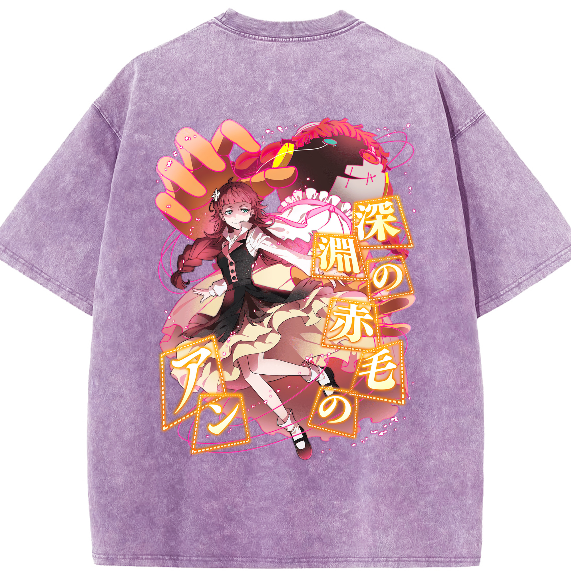（画像用） 文豪ストレイドッグス Bungo Stray Dogs 綿100% ヴィンテージ風 半袖Tシャツ（背面プリント）