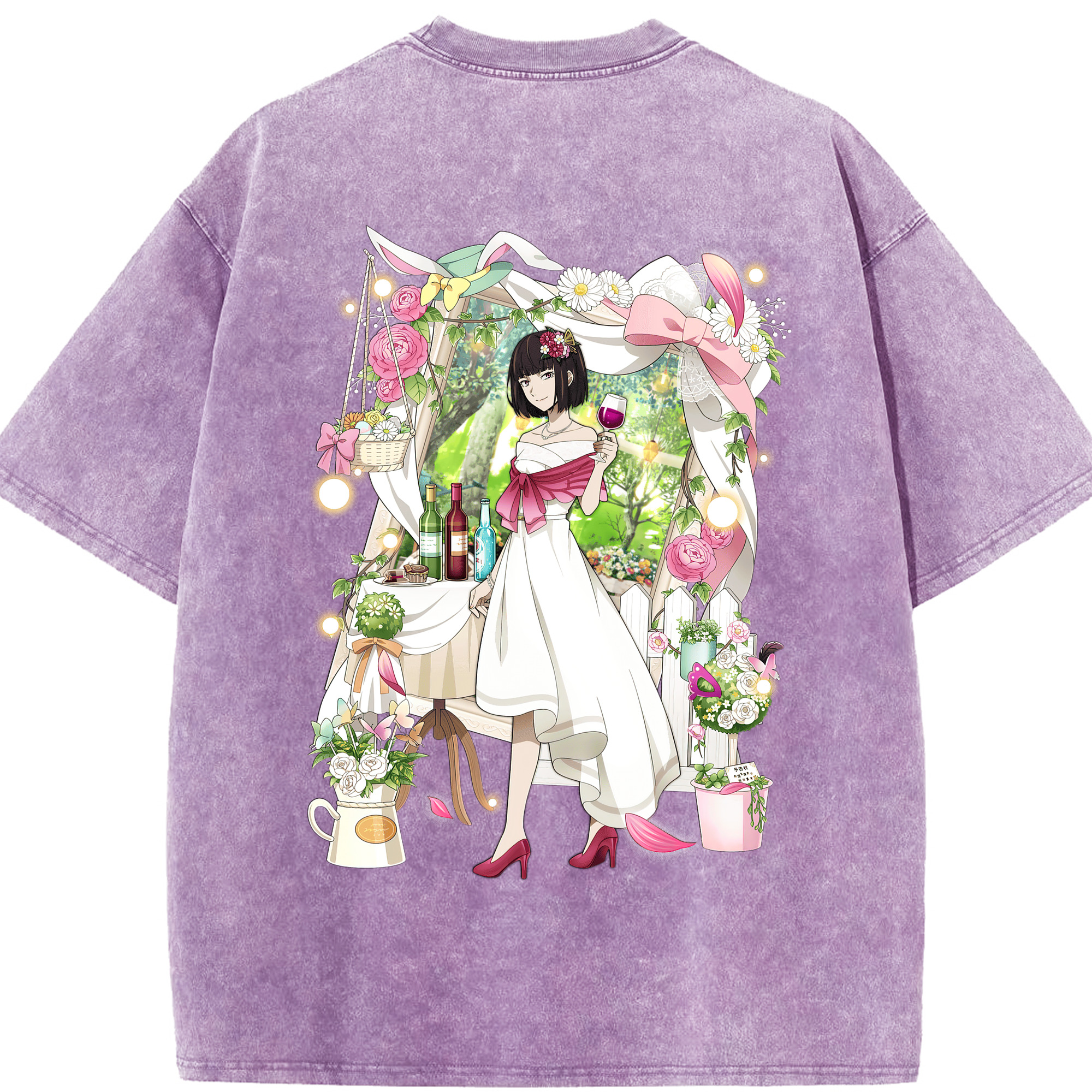 （画像用） 文豪ストレイドッグス Bungo Stray Dogs 綿100% ヴィンテージ風 半袖Tシャツ（背面プリント）