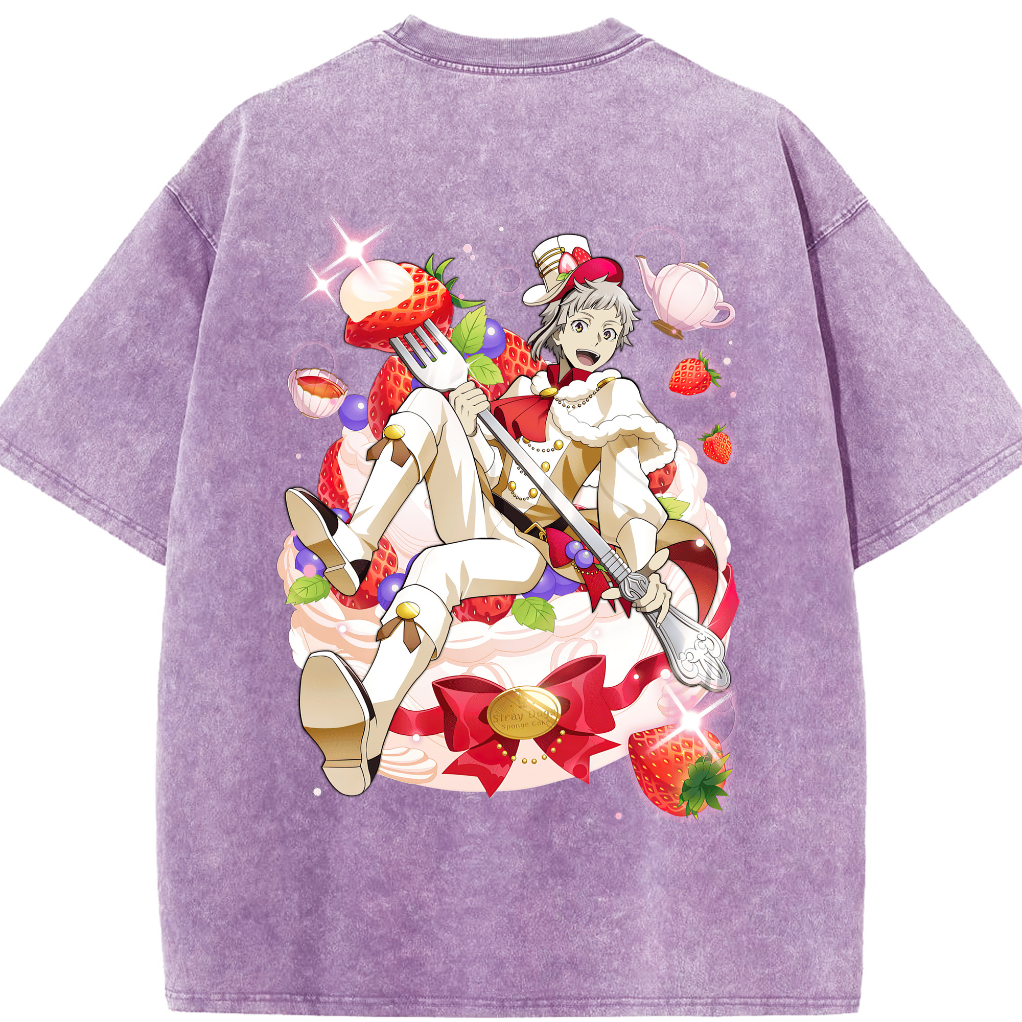 （画像用） 文豪ストレイドッグス Bungo Stray Dogs 綿100% ヴィンテージ風 半袖Tシャツ（背面プリント）
