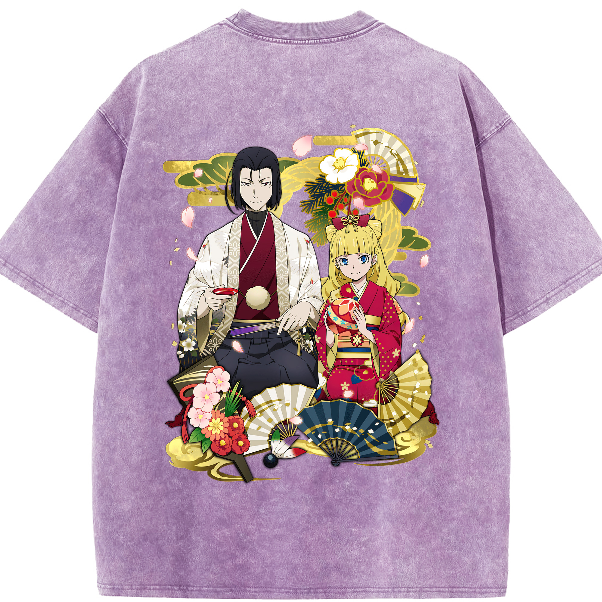 （画像用） 文豪ストレイドッグス Bungo Stray Dogs 綿100% ヴィンテージ風 半袖Tシャツ（背面プリント）