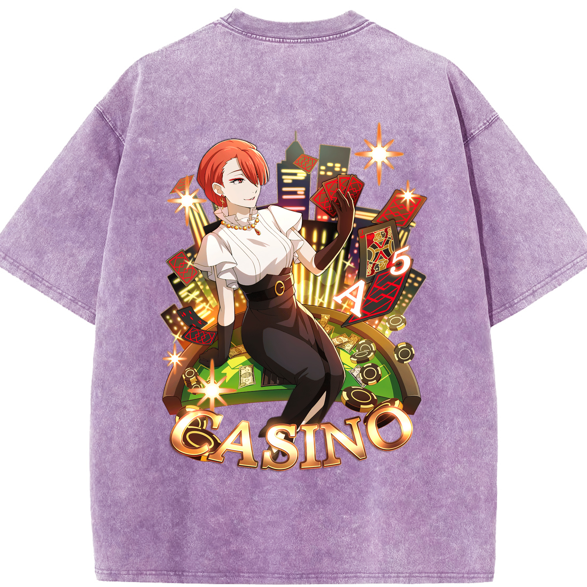 （画像用） 文豪ストレイドッグス Bungo Stray Dogs 綿100% ヴィンテージ風 半袖Tシャツ（背面プリント）