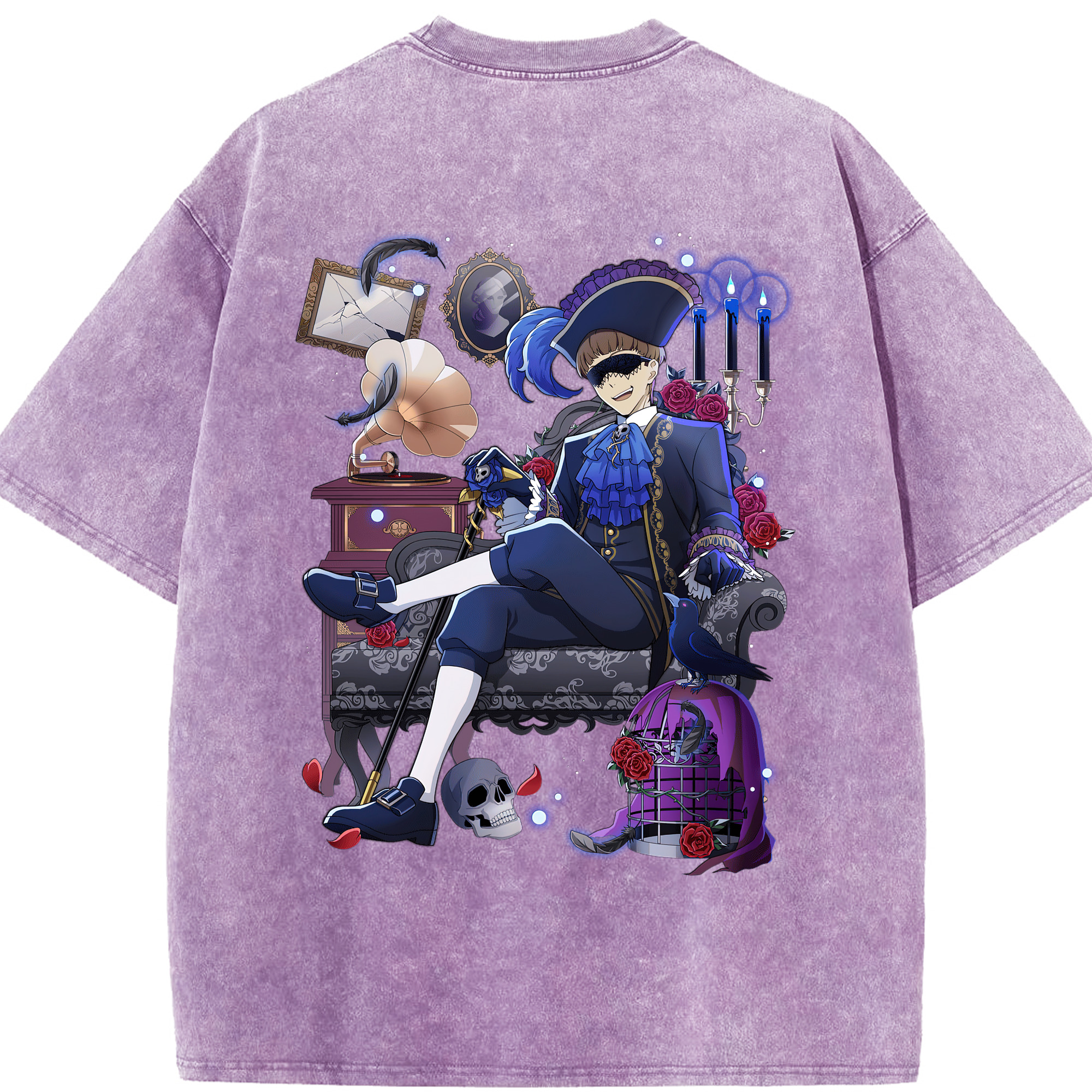 （画像用） 文豪ストレイドッグス Bungo Stray Dogs 綿100% ヴィンテージ風 半袖Tシャツ（背面プリント）