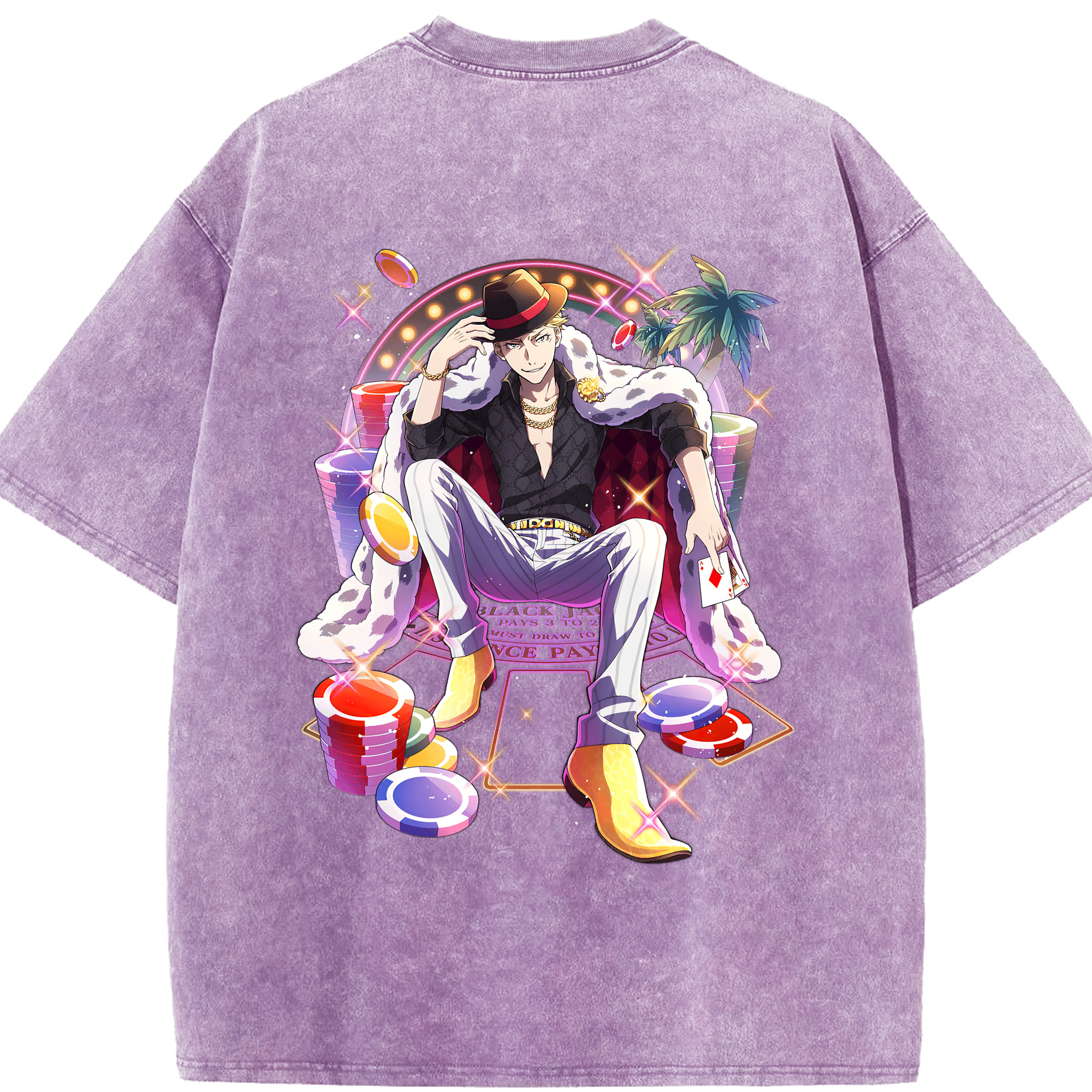 （画像用） 文豪ストレイドッグス Bungo Stray Dogs 綿100% ヴィンテージ風 半袖Tシャツ（背面プリント）