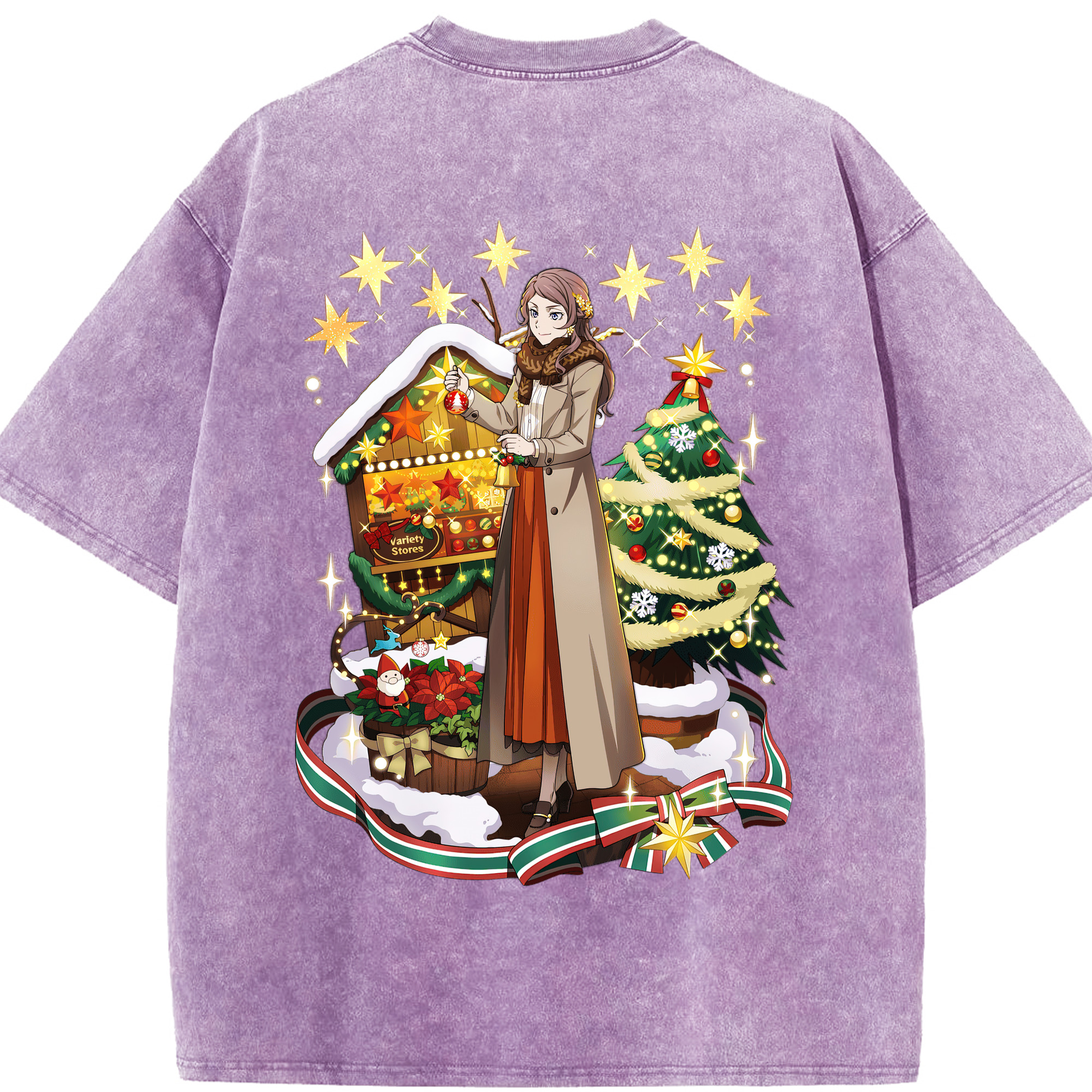 （画像用） 文豪ストレイドッグス Bungo Stray Dogs 綿100% ヴィンテージ風 半袖Tシャツ（背面プリント）