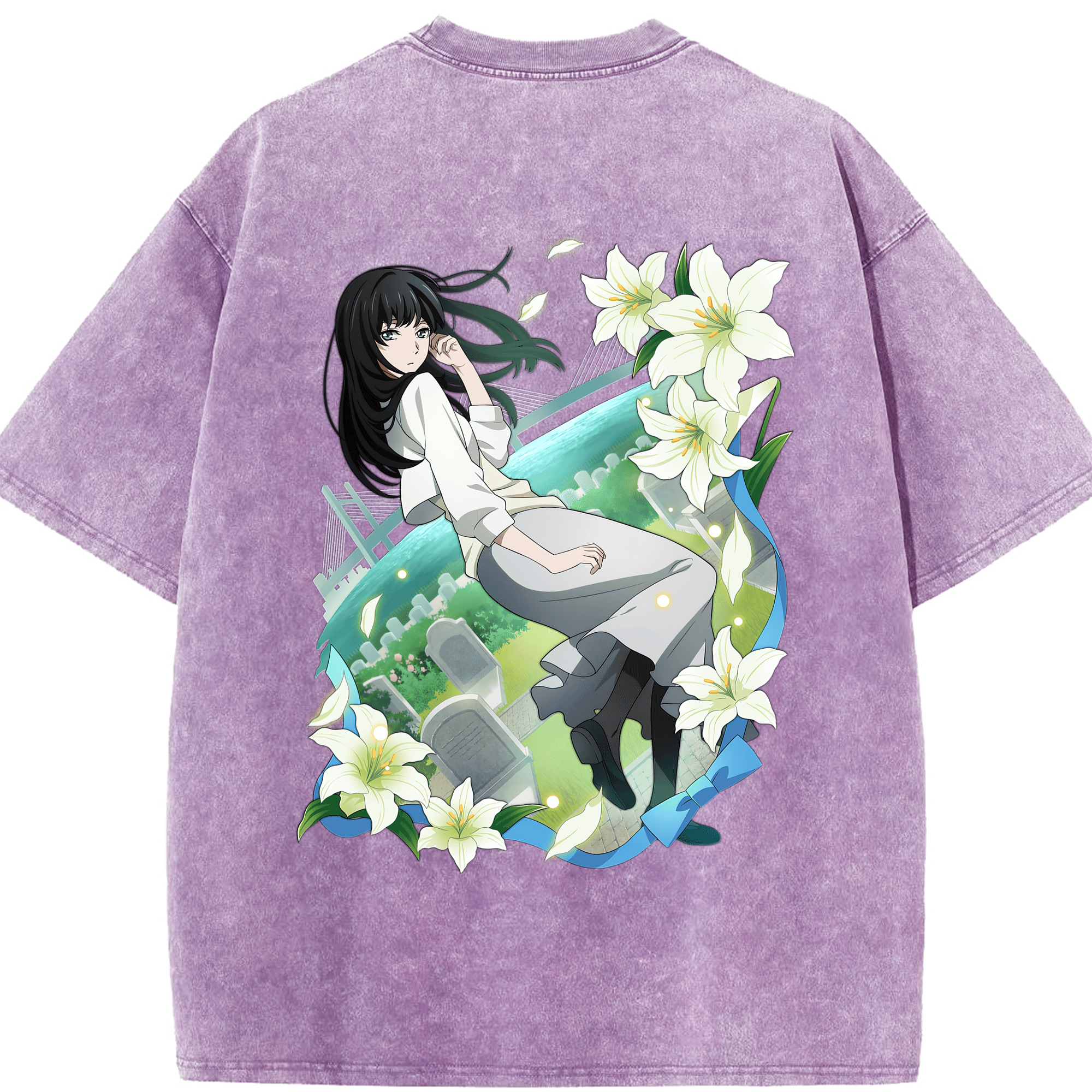 （画像用） 文豪ストレイドッグス Bungo Stray Dogs 綿100% ヴィンテージ風 半袖Tシャツ（背面プリント）