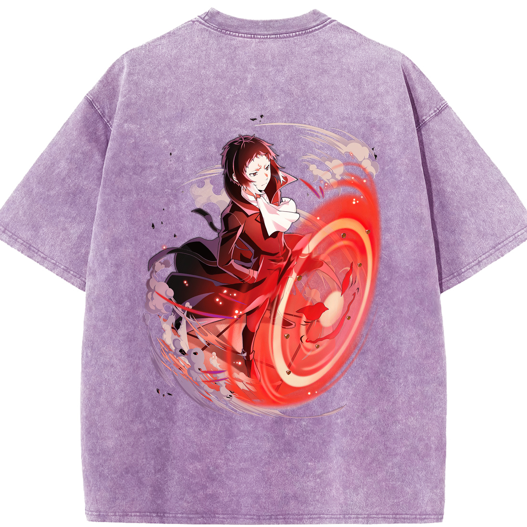 （画像用） 文豪ストレイドッグス Bungo Stray Dogs 綿100% ヴィンテージ風 半袖Tシャツ（背面プリント）