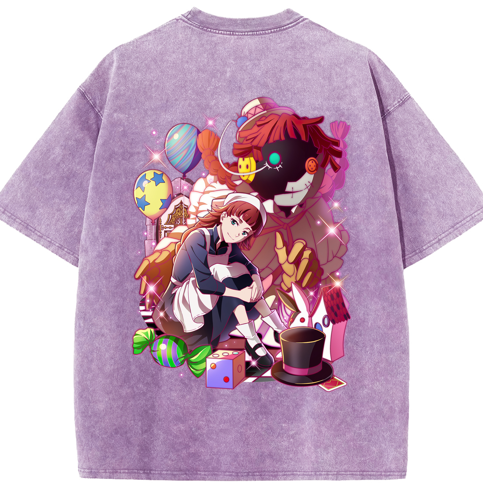 （画像用） 文豪ストレイドッグス Bungo Stray Dogs 綿100% ヴィンテージ風 半袖Tシャツ（背面プリント）