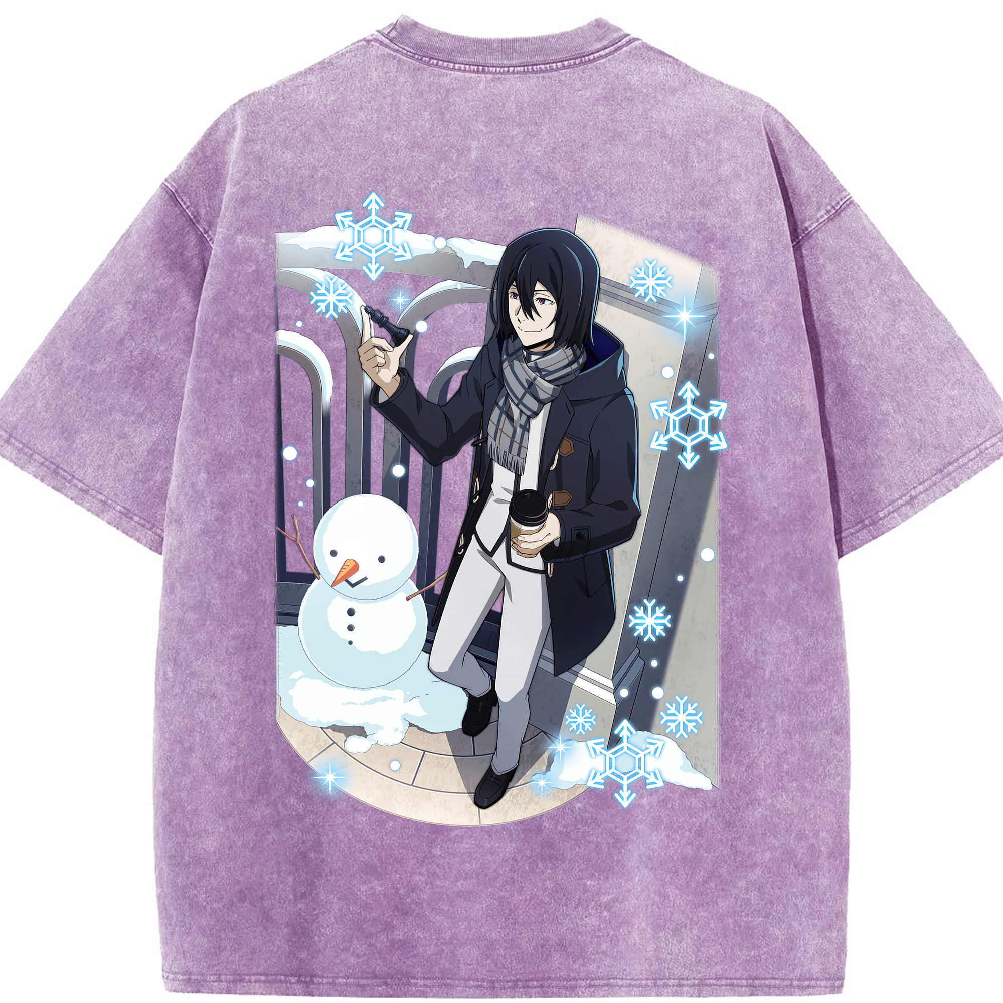 （画像用） 文豪ストレイドッグス Bungo Stray Dogs 綿100% ヴィンテージ風 半袖Tシャツ（背面プリント）