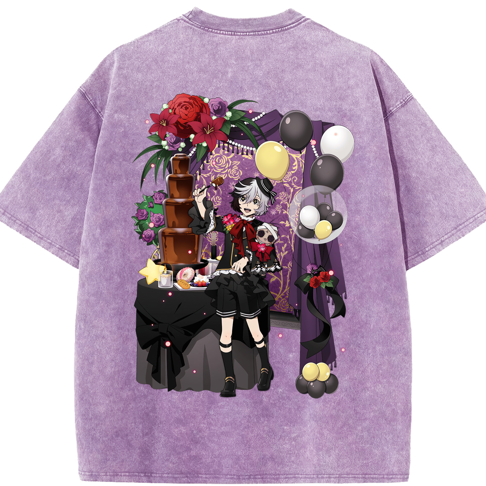 （画像用） 文豪ストレイドッグス Bungo Stray Dogs 綿100% ヴィンテージ風 半袖Tシャツ（背面プリント）