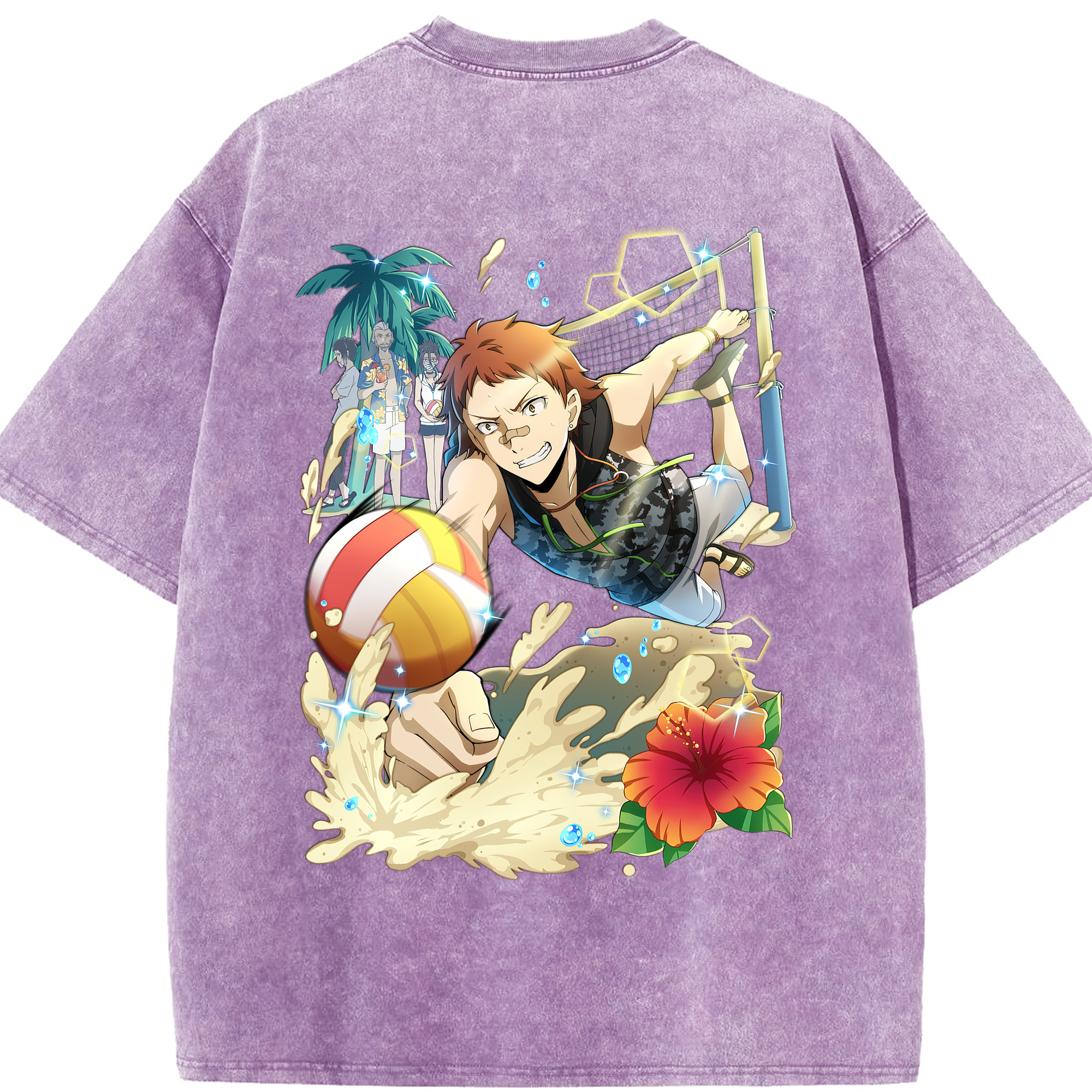 （画像用） 文豪ストレイドッグス Bungo Stray Dogs 綿100% ヴィンテージ風 半袖Tシャツ（背面プリント）