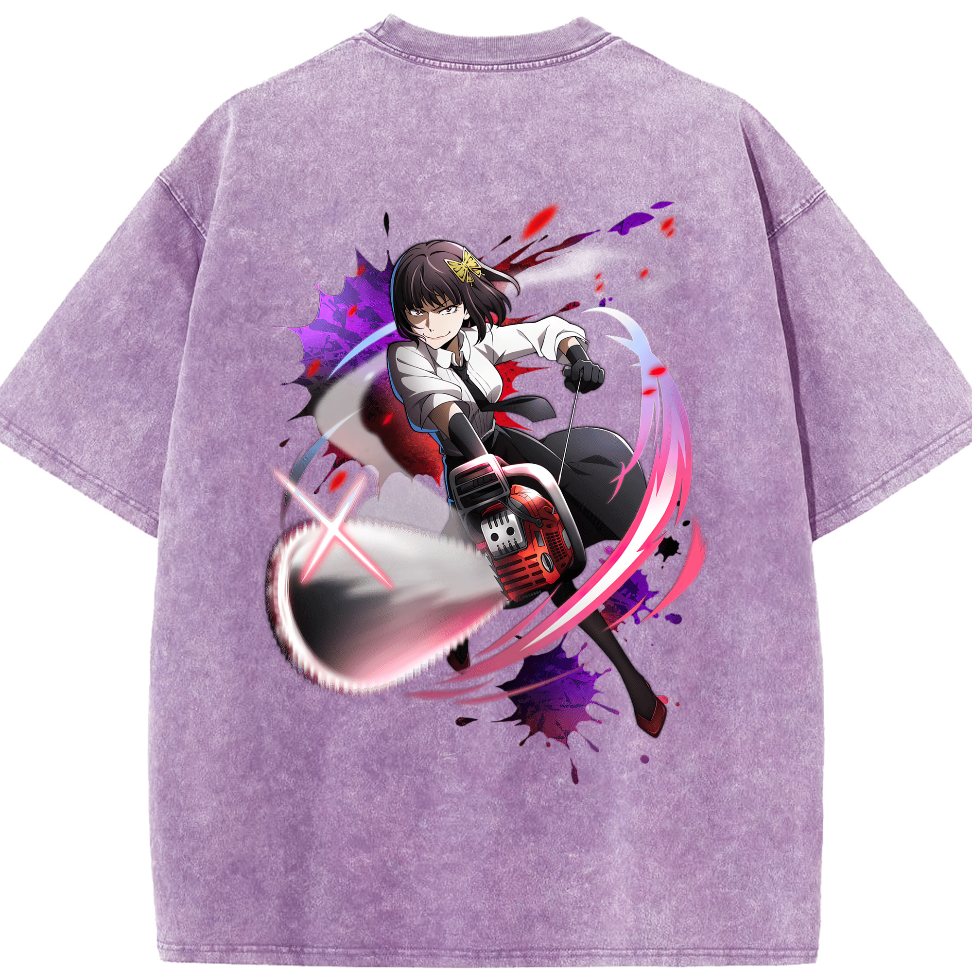 （画像用） 文豪ストレイドッグス Bungo Stray Dogs 綿100% ヴィンテージ風 半袖Tシャツ（背面プリント）