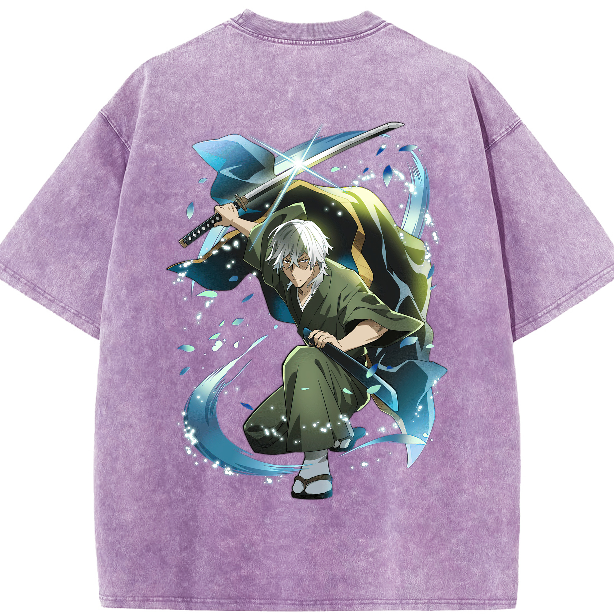 （画像用） 文豪ストレイドッグス Bungo Stray Dogs 綿100% ヴィンテージ風 半袖Tシャツ（背面プリント）