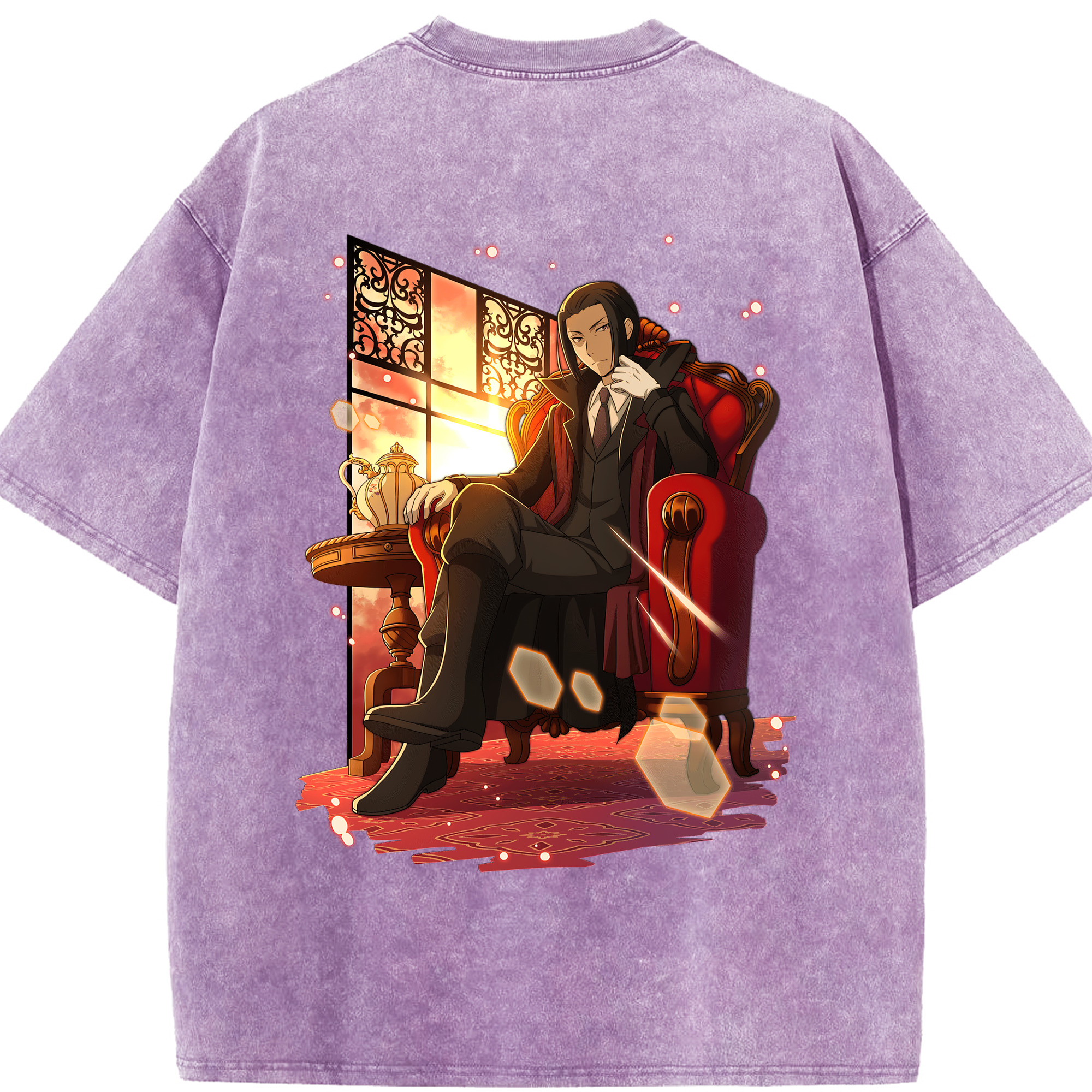 （画像用） 文豪ストレイドッグス Bungo Stray Dogs 綿100% ヴィンテージ風 半袖Tシャツ（背面プリント）
