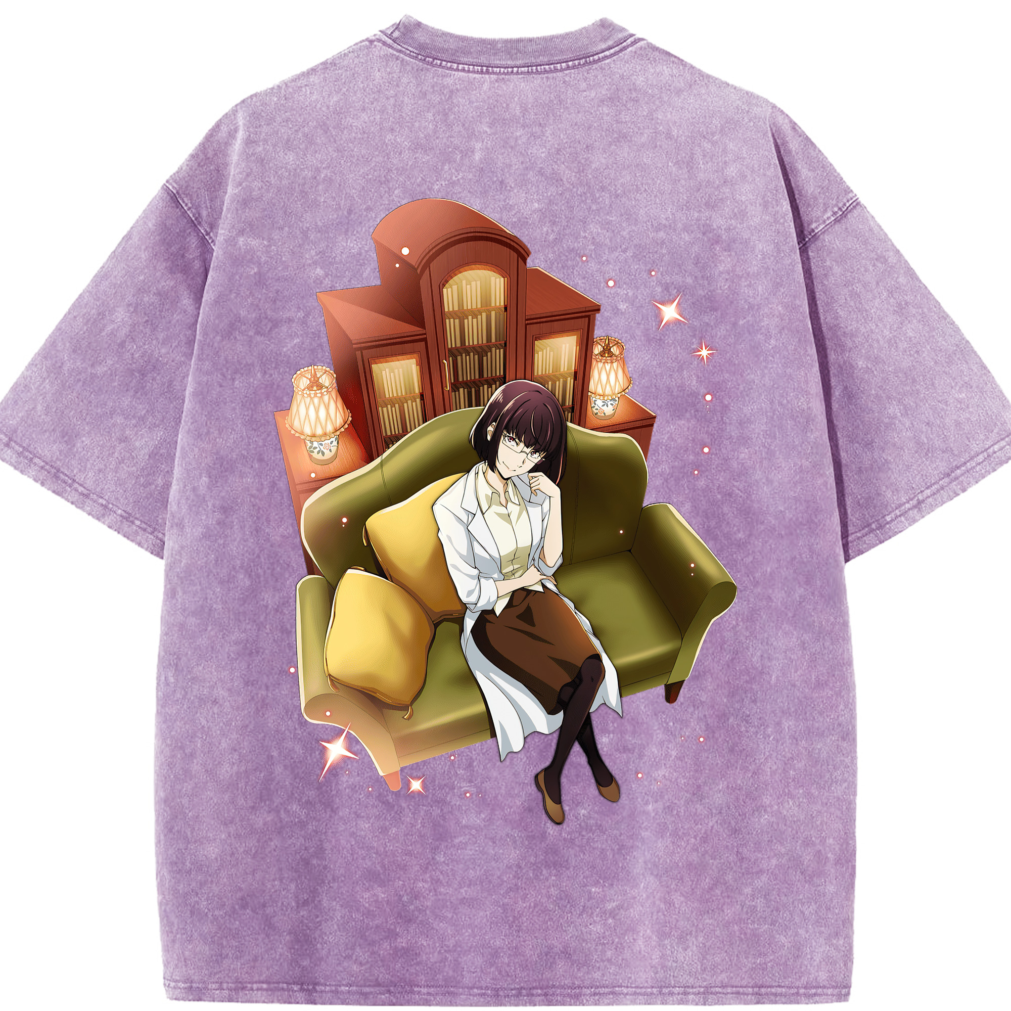 （画像用） 文豪ストレイドッグス Bungo Stray Dogs 綿100% ヴィンテージ風 半袖Tシャツ（背面プリント）