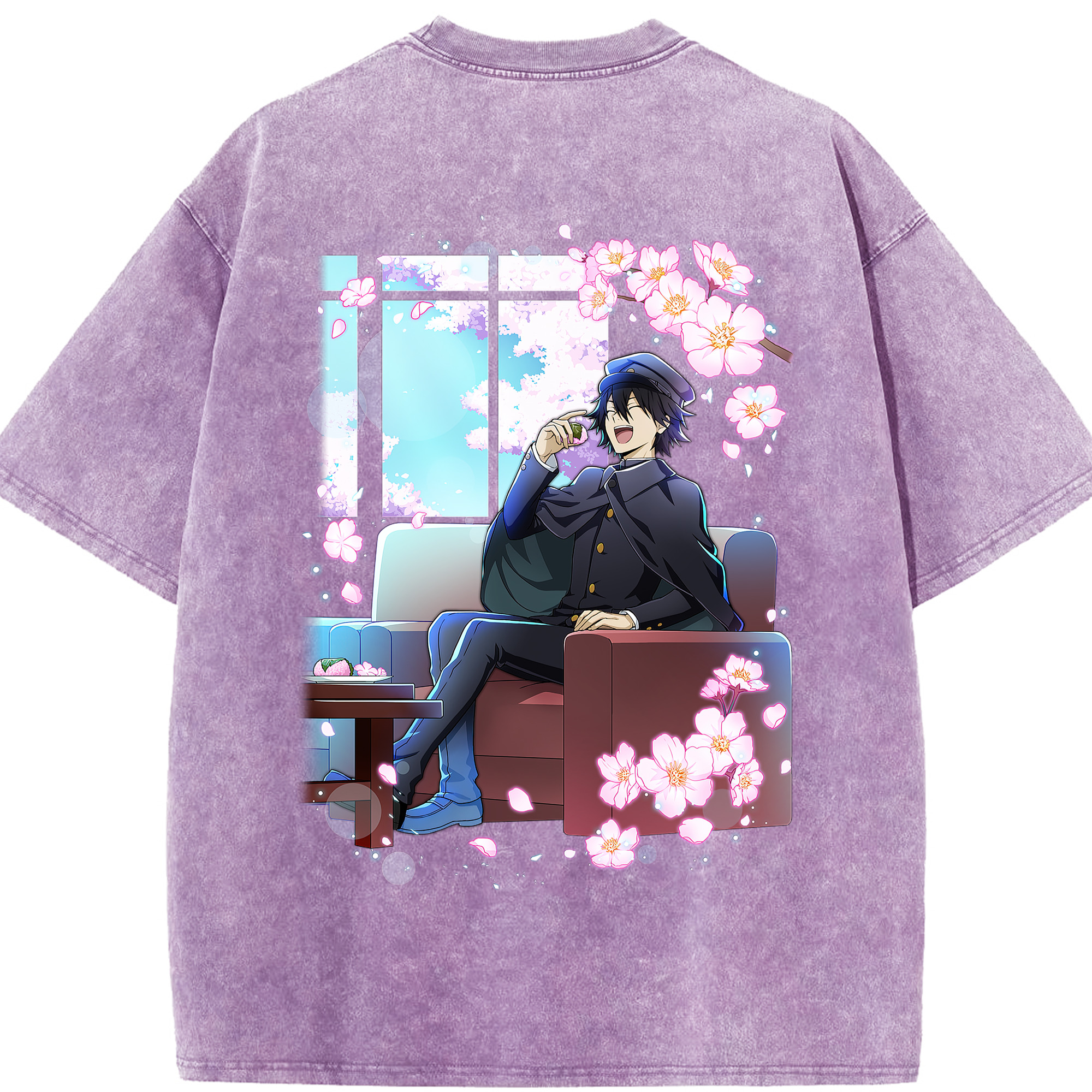 （画像用） 文豪ストレイドッグス Bungo Stray Dogs 綿100% ヴィンテージ風 半袖Tシャツ（背面プリント）