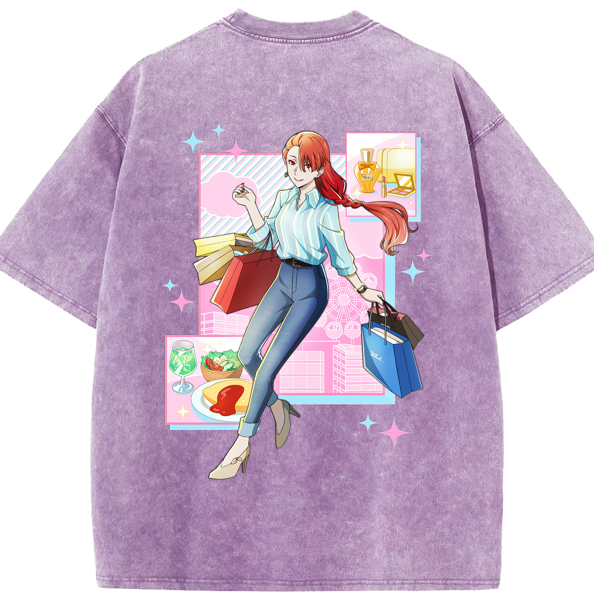 （画像用） 文豪ストレイドッグス Bungo Stray Dogs 綿100% ヴィンテージ風 半袖Tシャツ（背面プリント）
