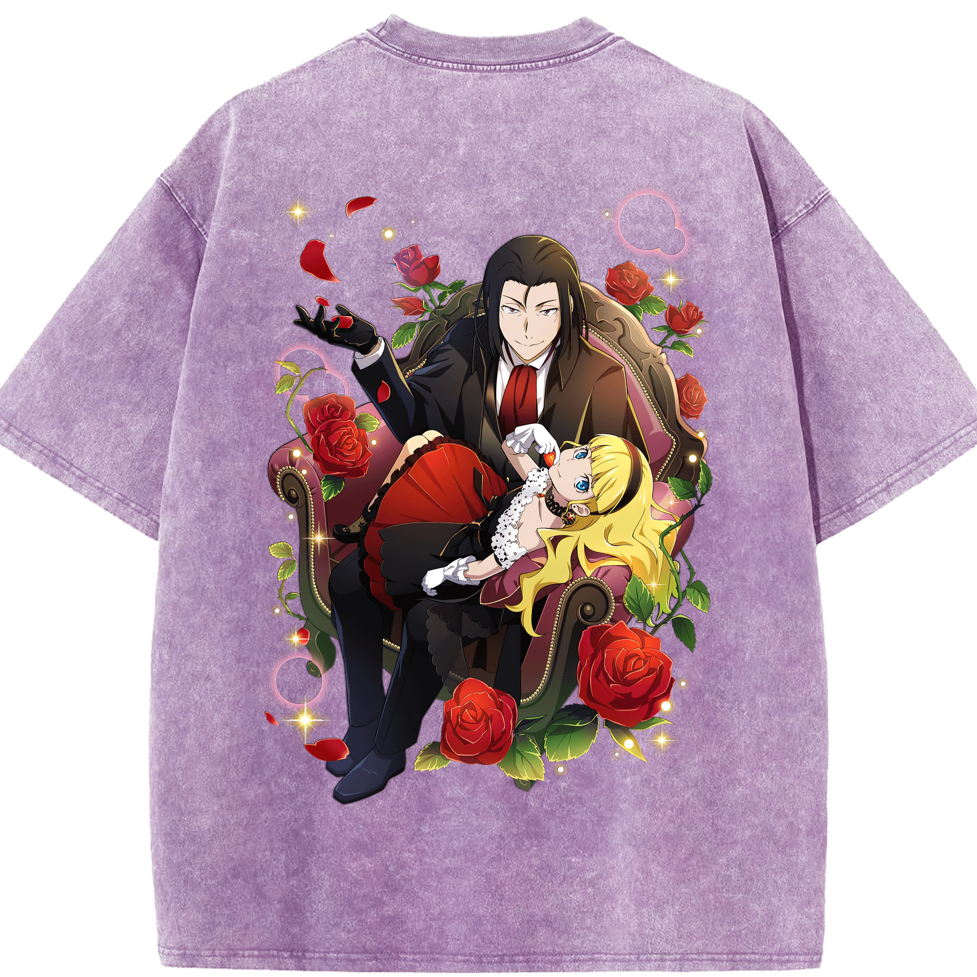 （画像用） 文豪ストレイドッグス Bungo Stray Dogs 綿100% ヴィンテージ風 半袖Tシャツ（背面プリント）