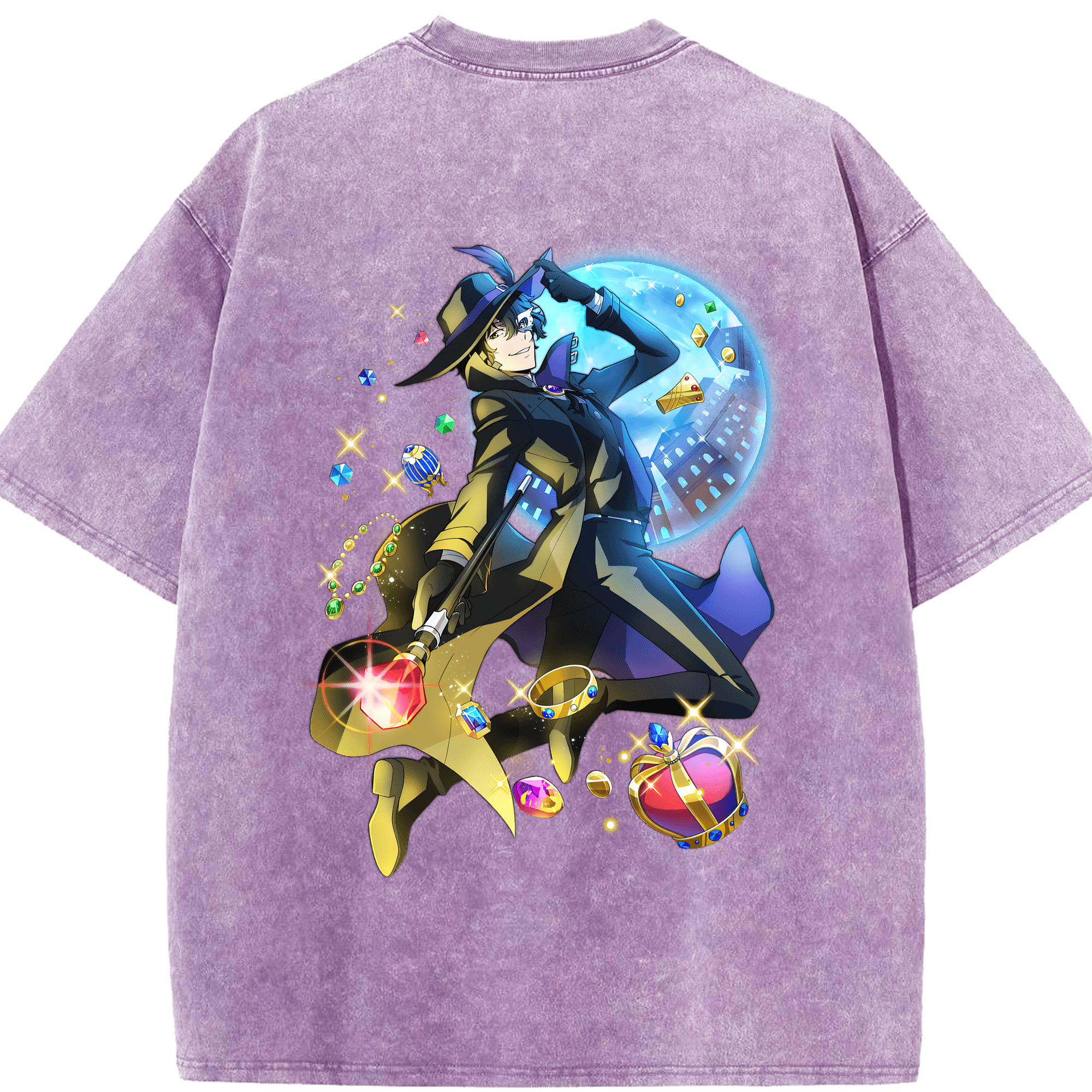 （画像用） 文豪ストレイドッグス Bungo Stray Dogs 綿100% ヴィンテージ風 半袖Tシャツ（背面プリント）